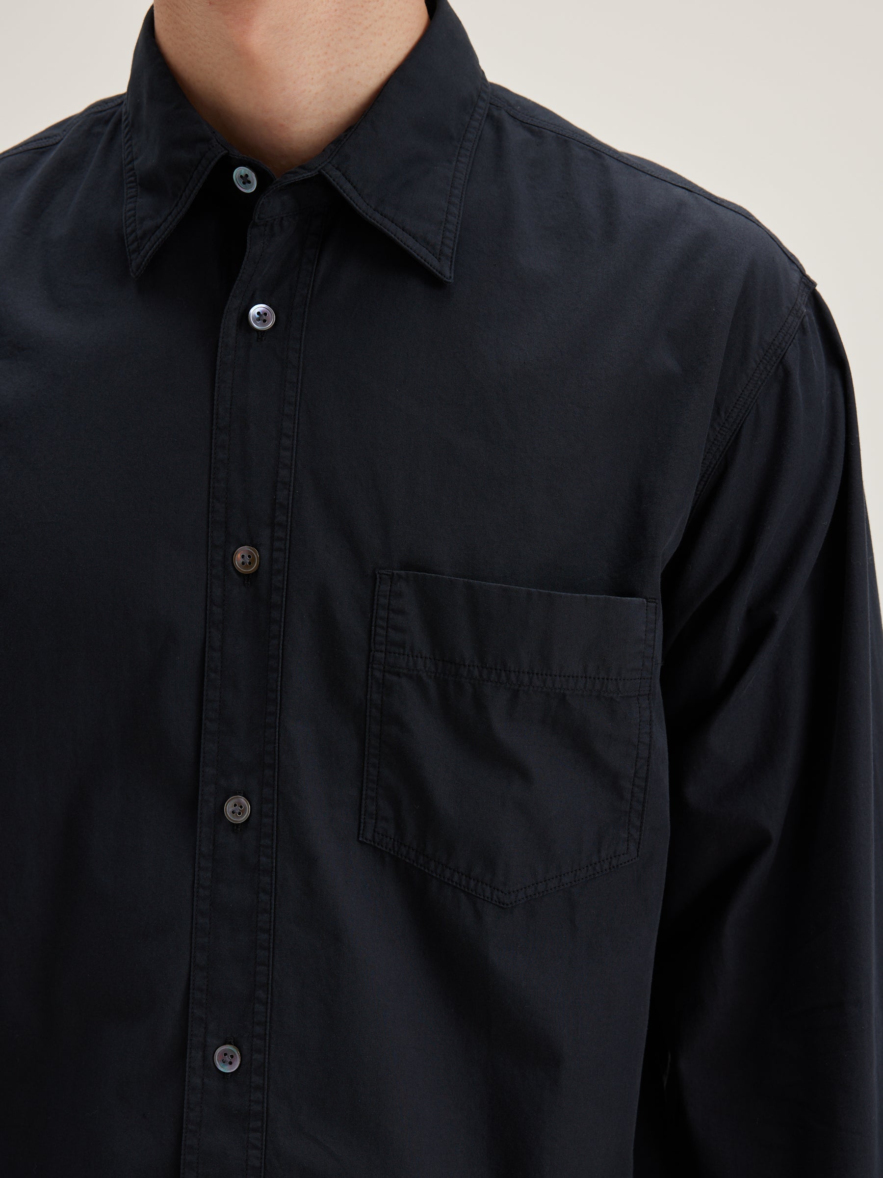 Lighty Relaxed Shirt - Black blue For Men | Bellerose