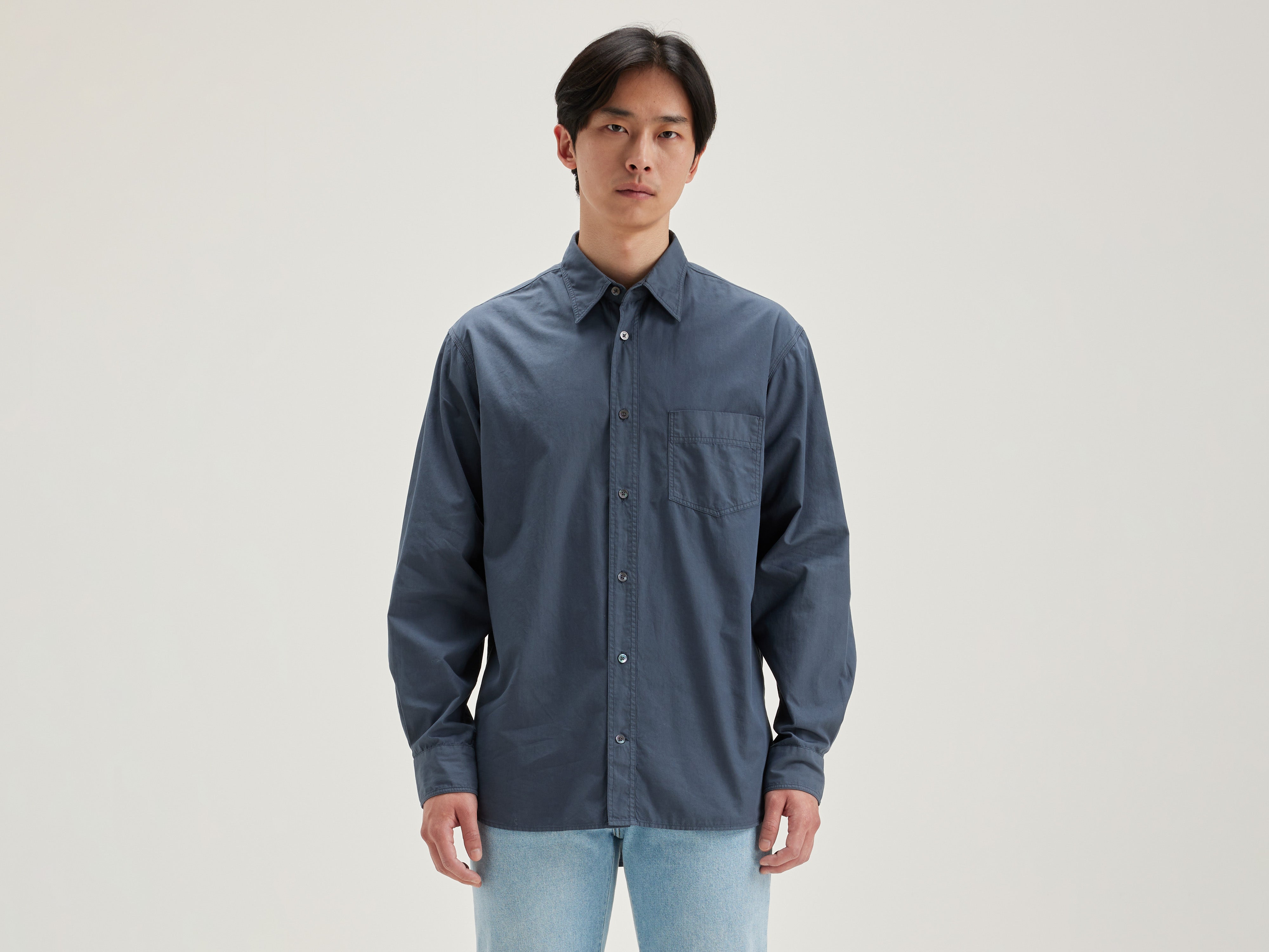 Lighty relaxed shirt (242 / M / BLUE NIGHTS)