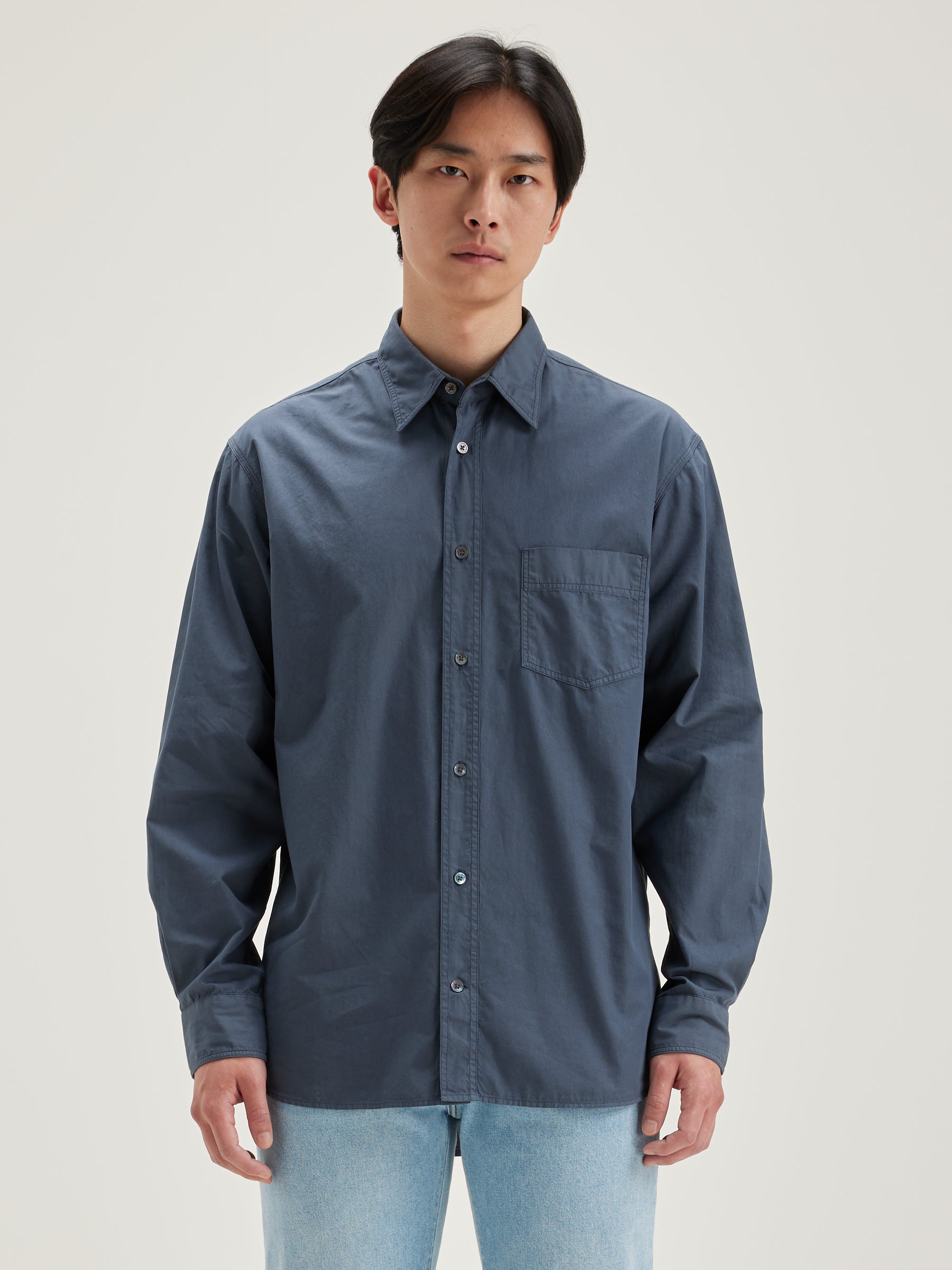 Lighty relaxed shirt (242 / M / BLUE NIGHTS)