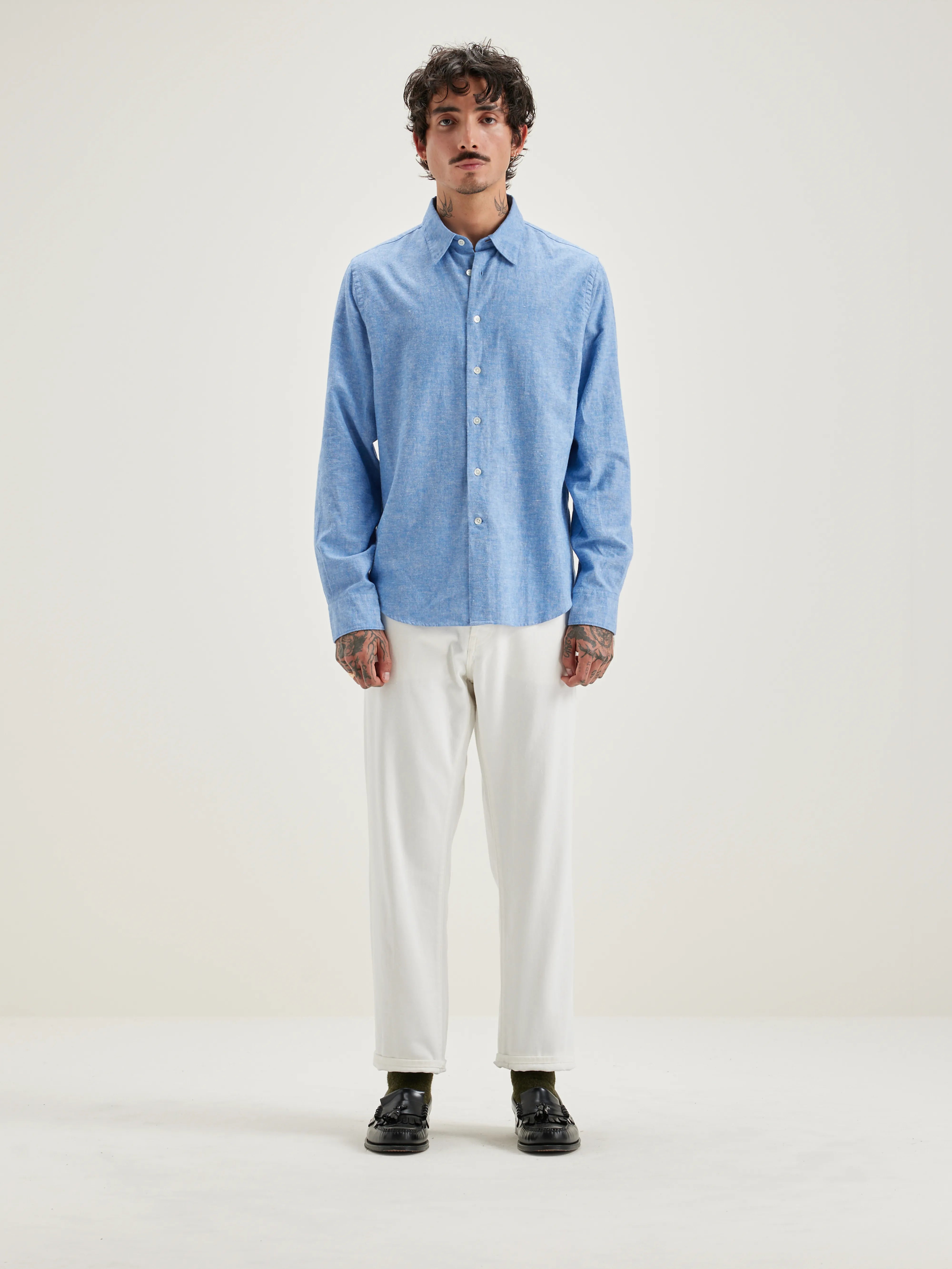 Franklin Popeline Hemd - Blue Voor Heren | Bellerose