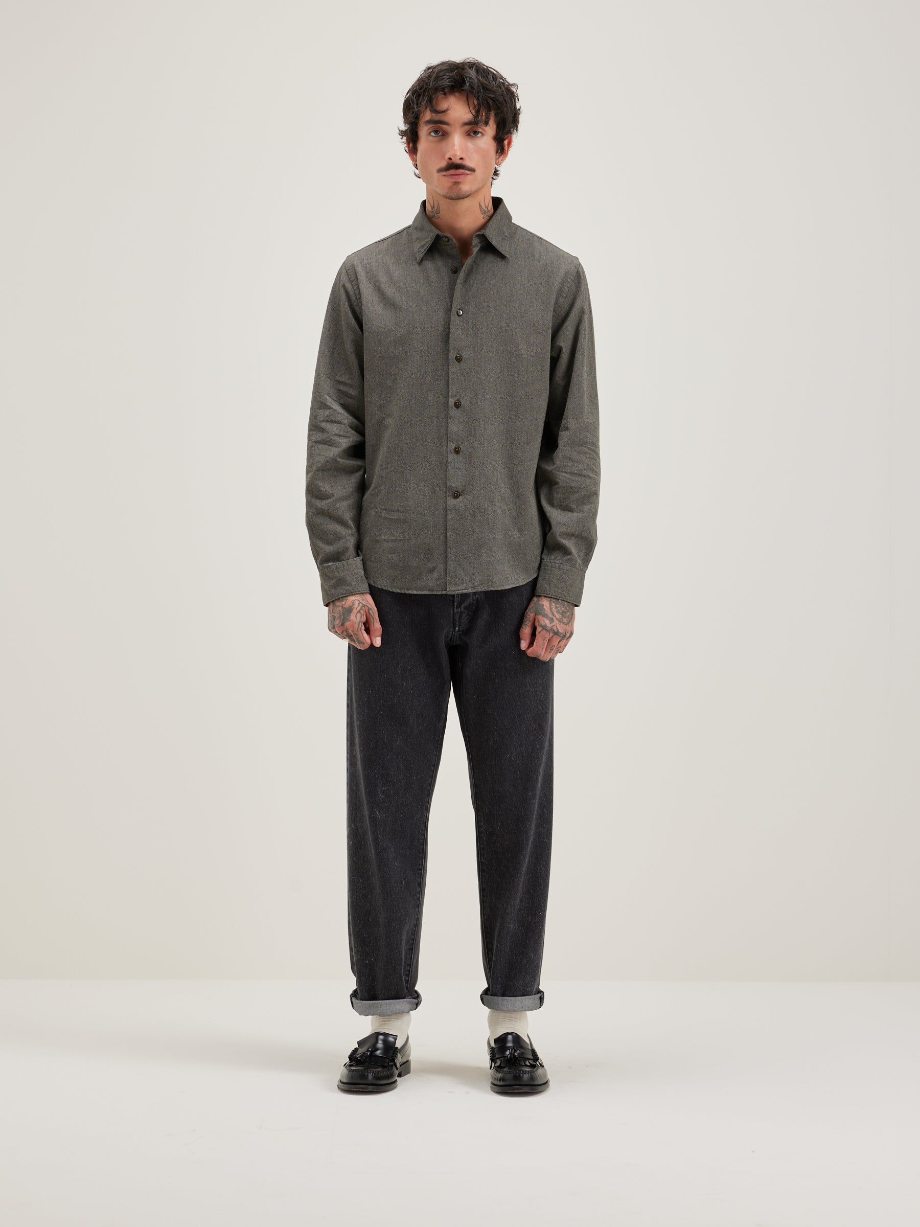 Franklin Poplin Shirt - Acier For Men | Bellerose