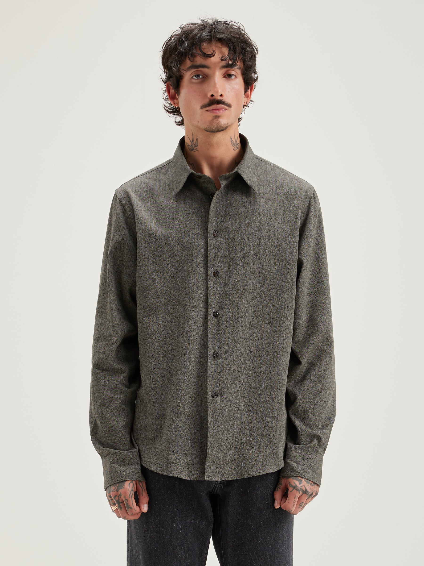 Franklin Poplin Shirt - Acier For Men | Bellerose