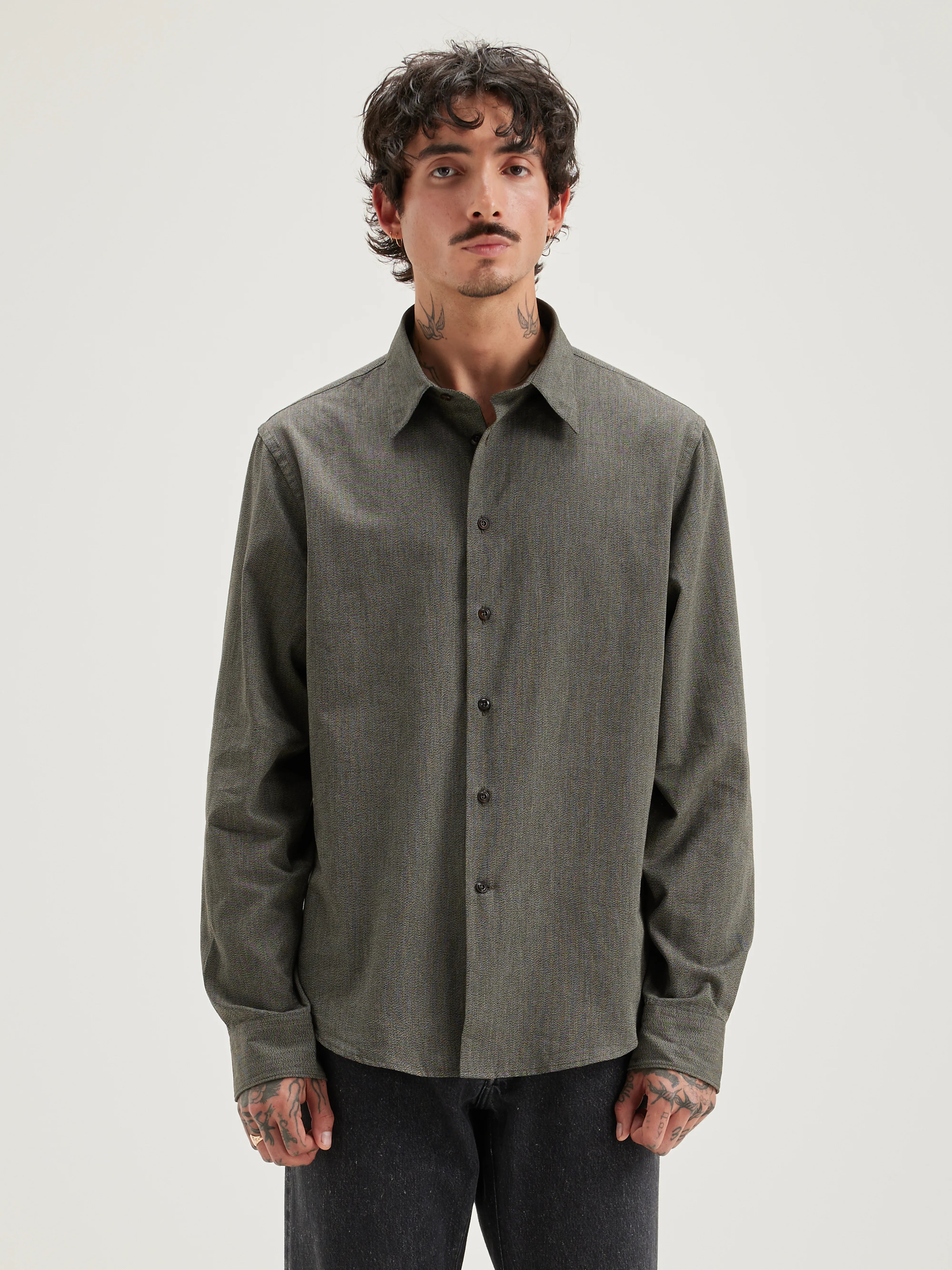 Chemise En Popeline Franklin - Acier Pour Homme | Bellerose