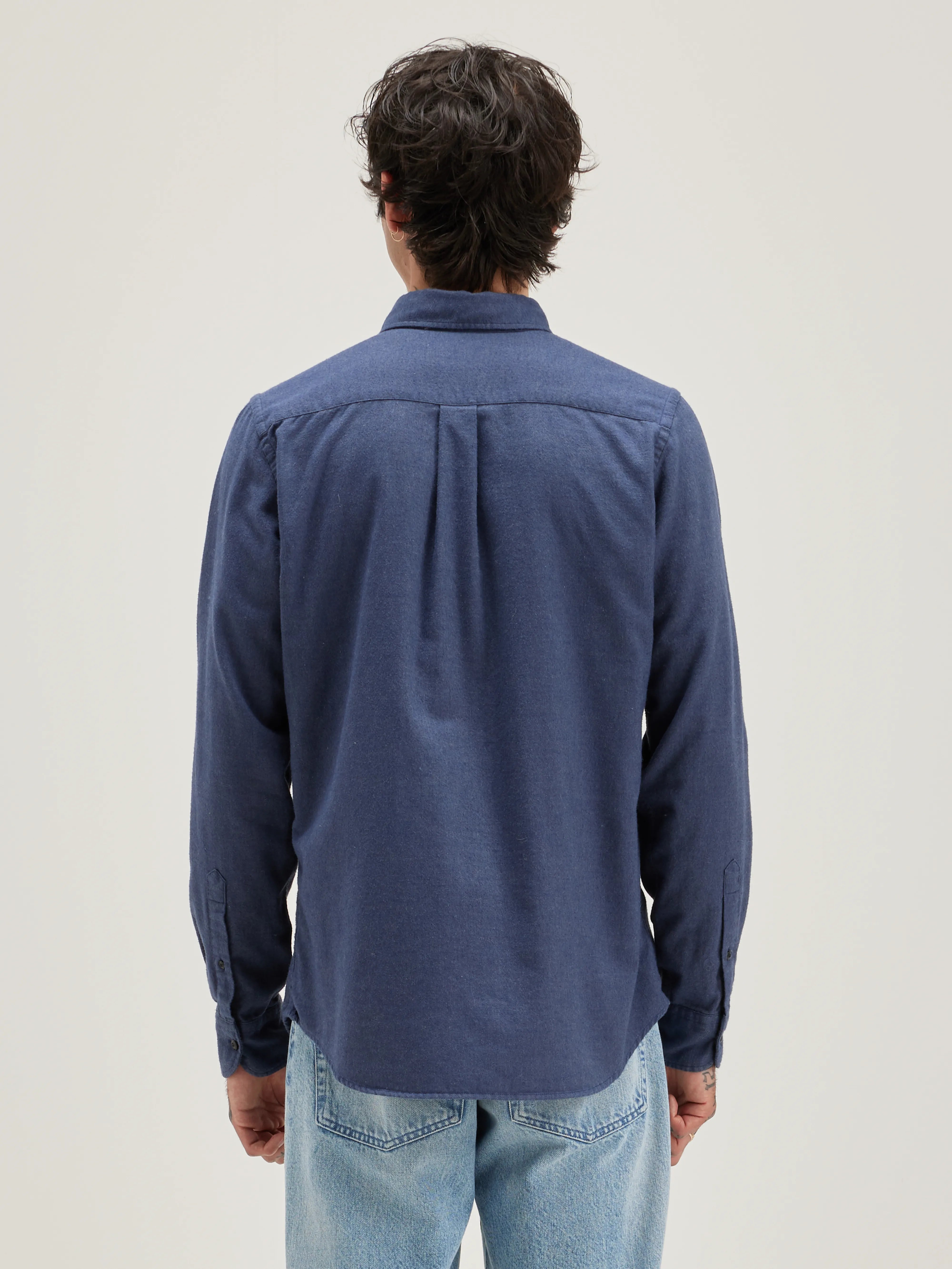 Mire Slim Hemd - Metal blue Voor Heren | Bellerose