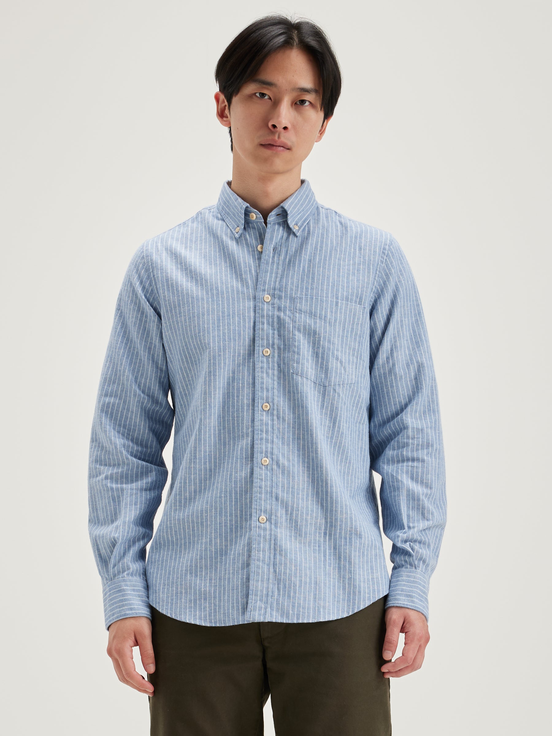 Mire Slim Shirt - Drizzle For Men | Bellerose