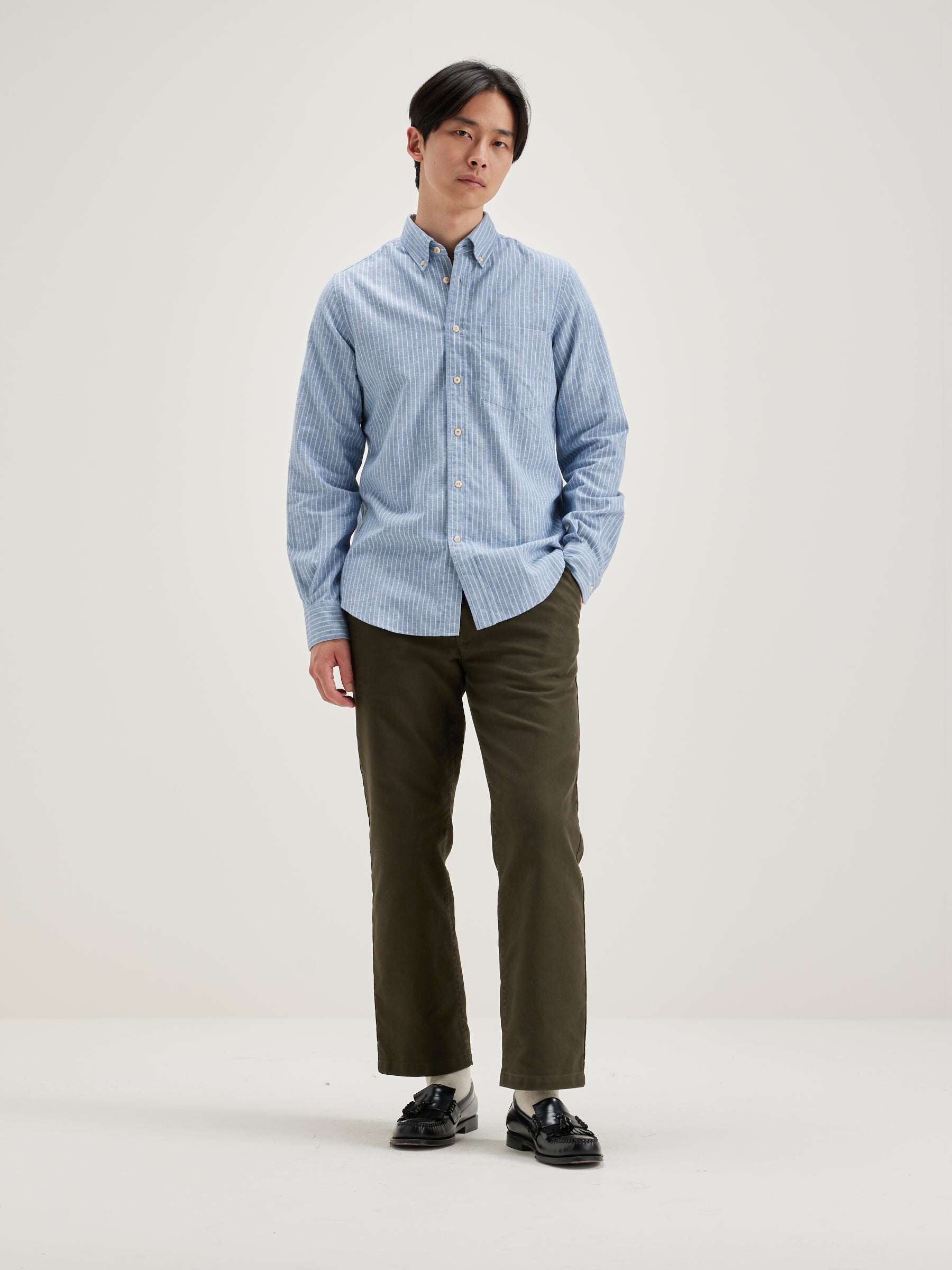 Mire Slim Shirt - Drizzle For Men | Bellerose