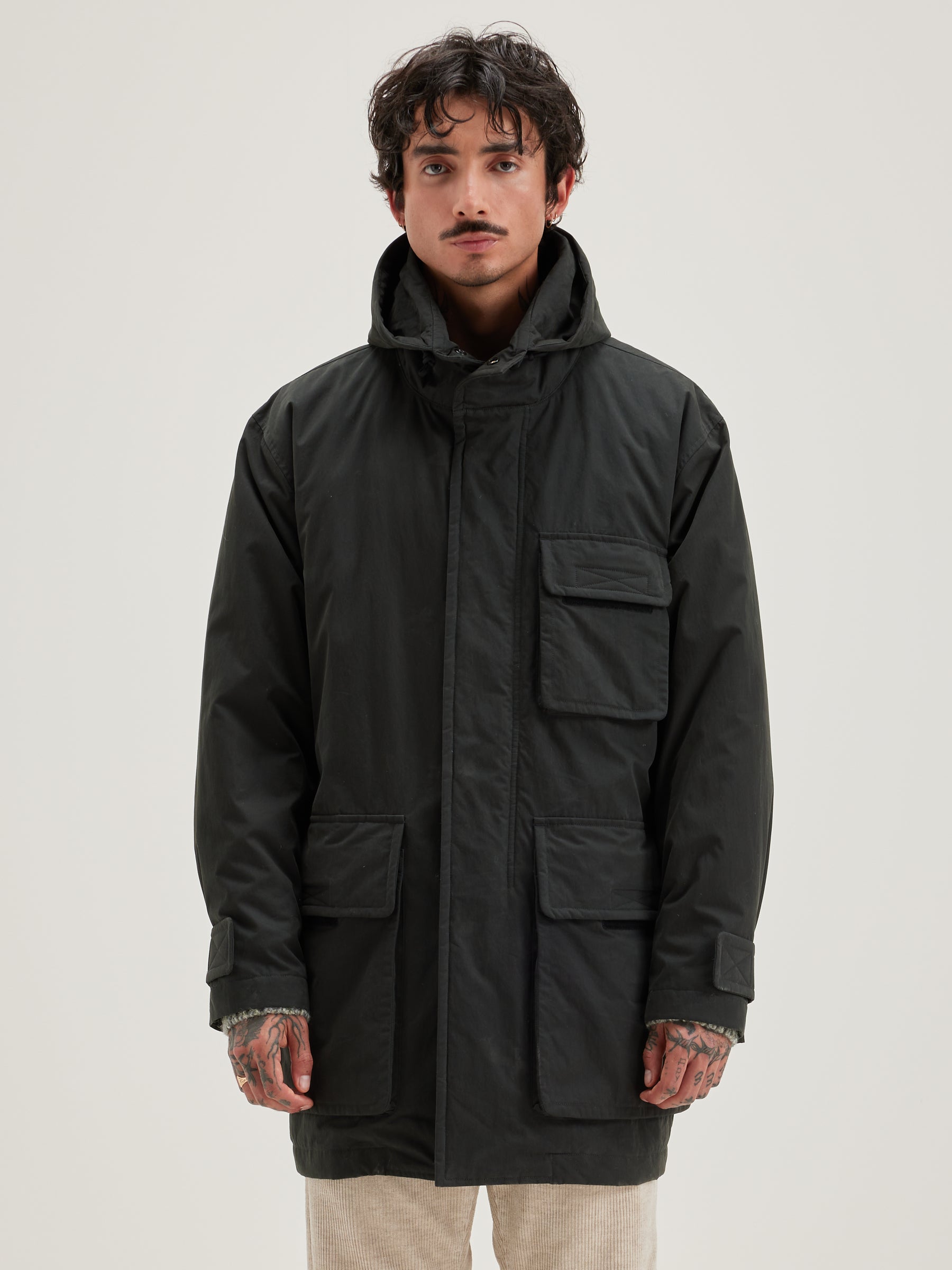 Hanso Hooded Parka - Pirate For Men | Bellerose