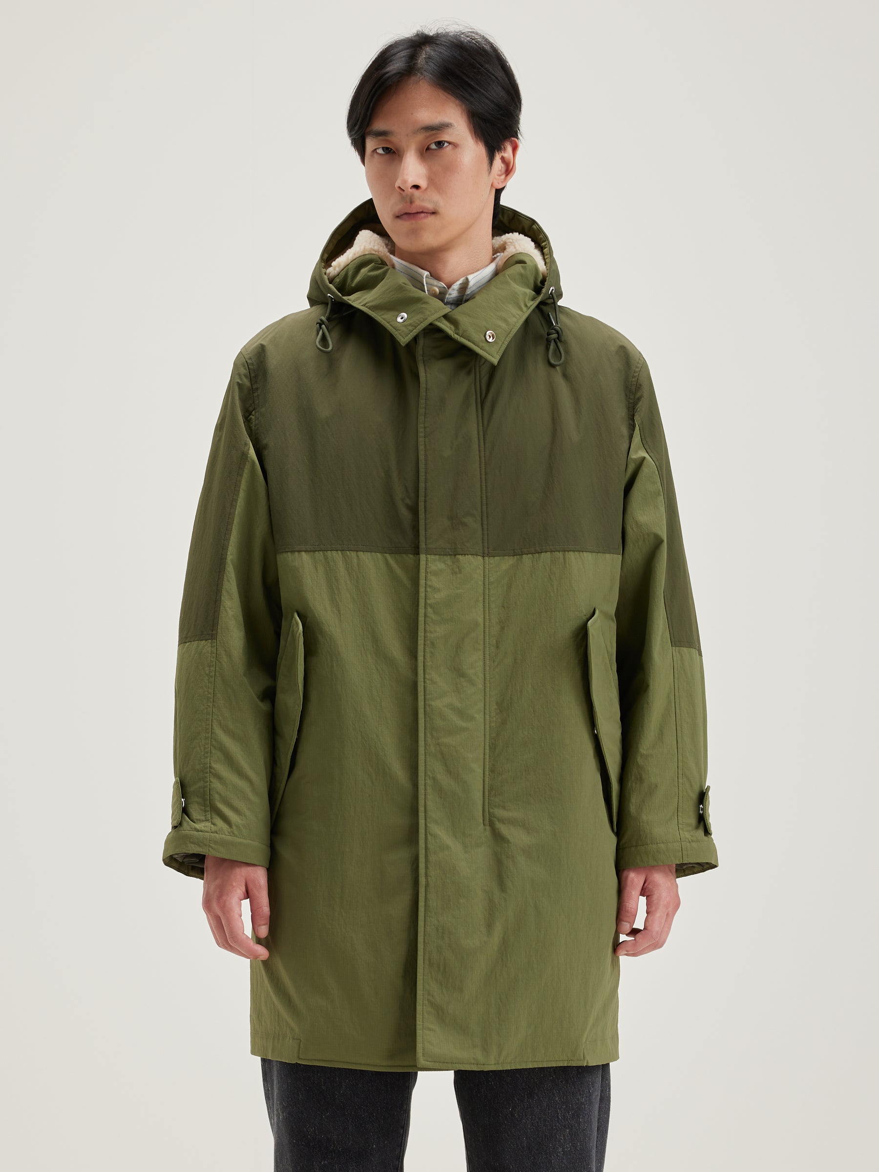 Hansom Hooded Parka - Army For Men | Bellerose