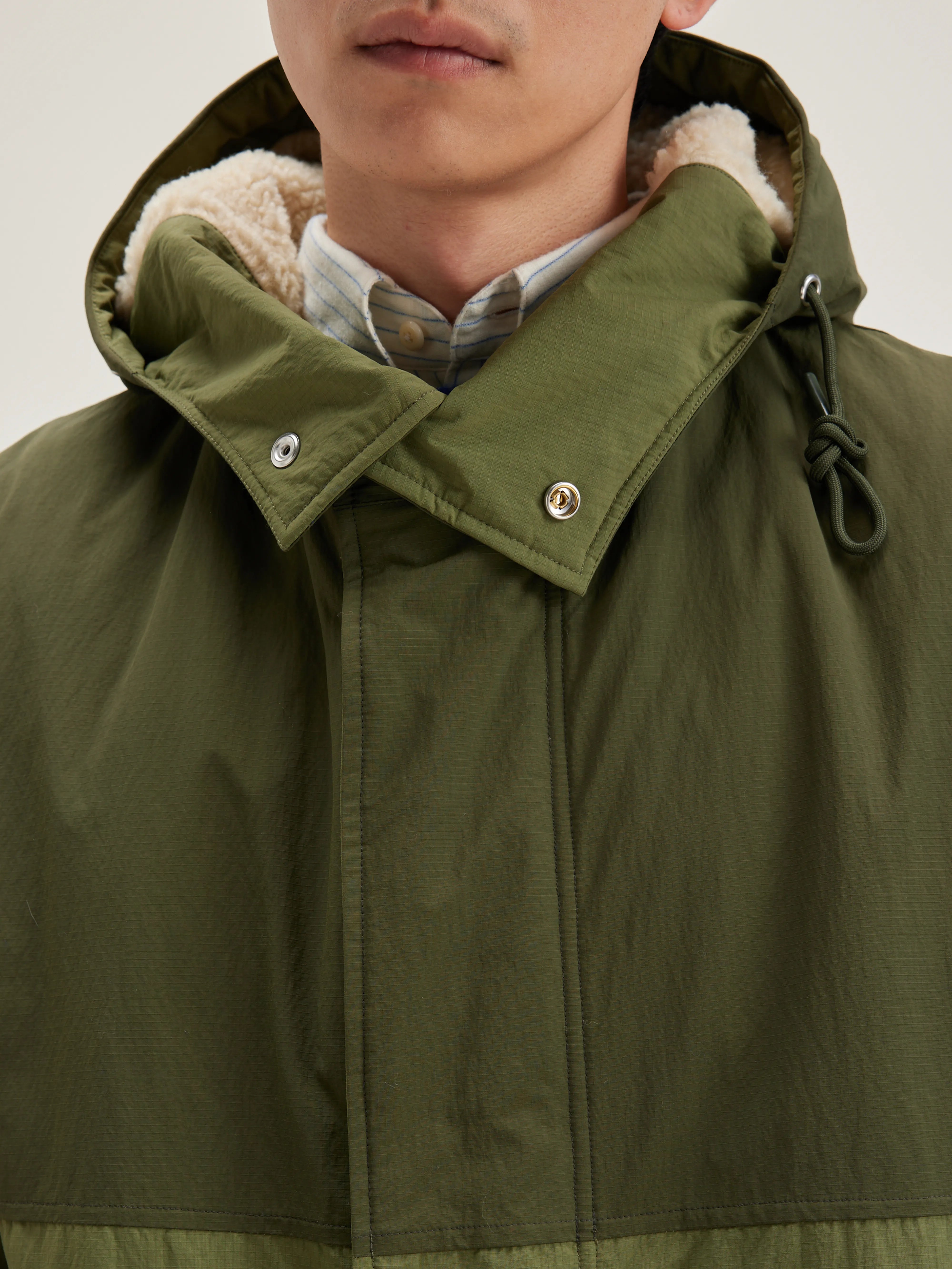 Hansom Hooded Parka - Army For Men | Bellerose