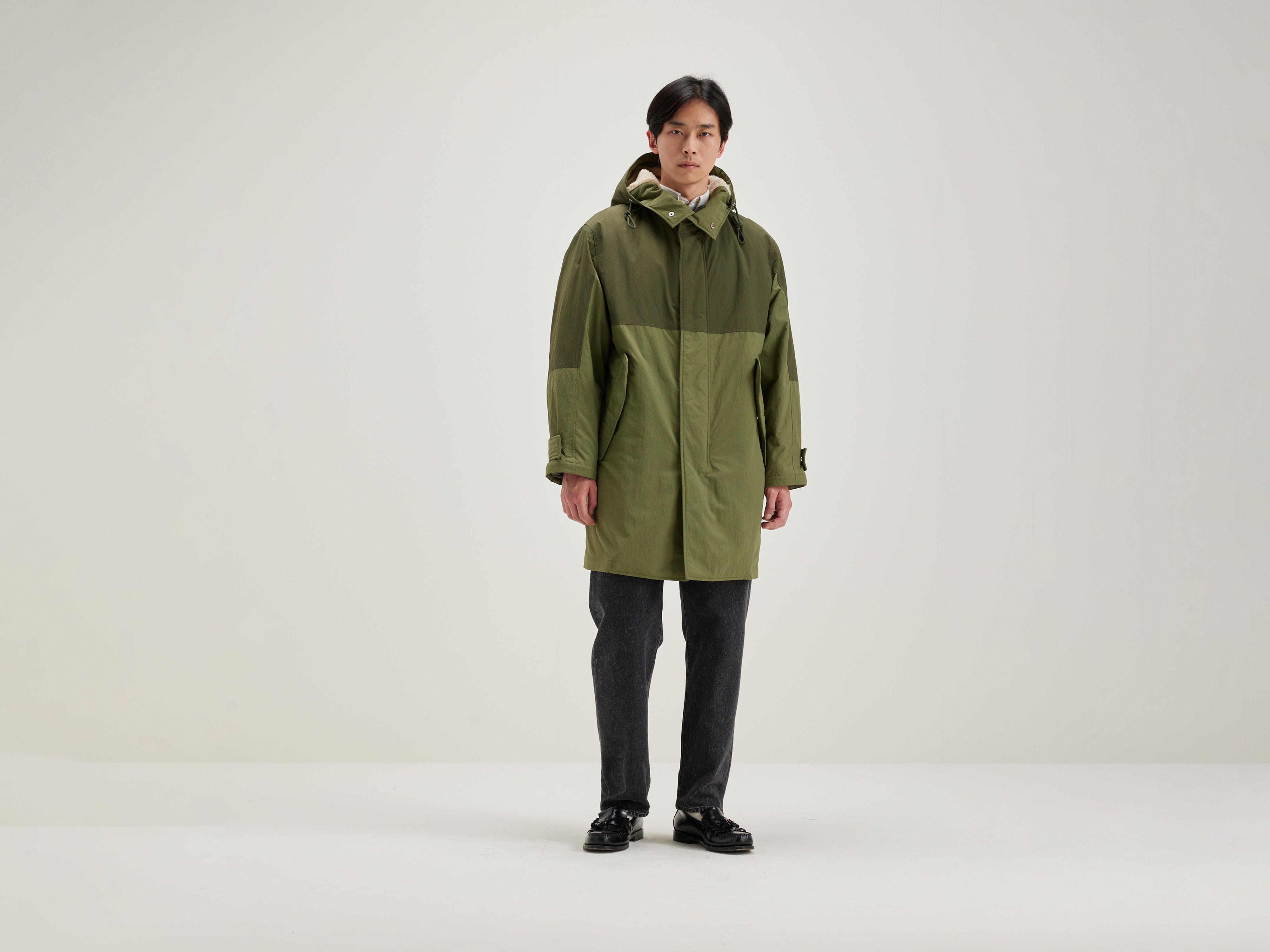 Hansom parka met capuchon (242 / M / ARMY)