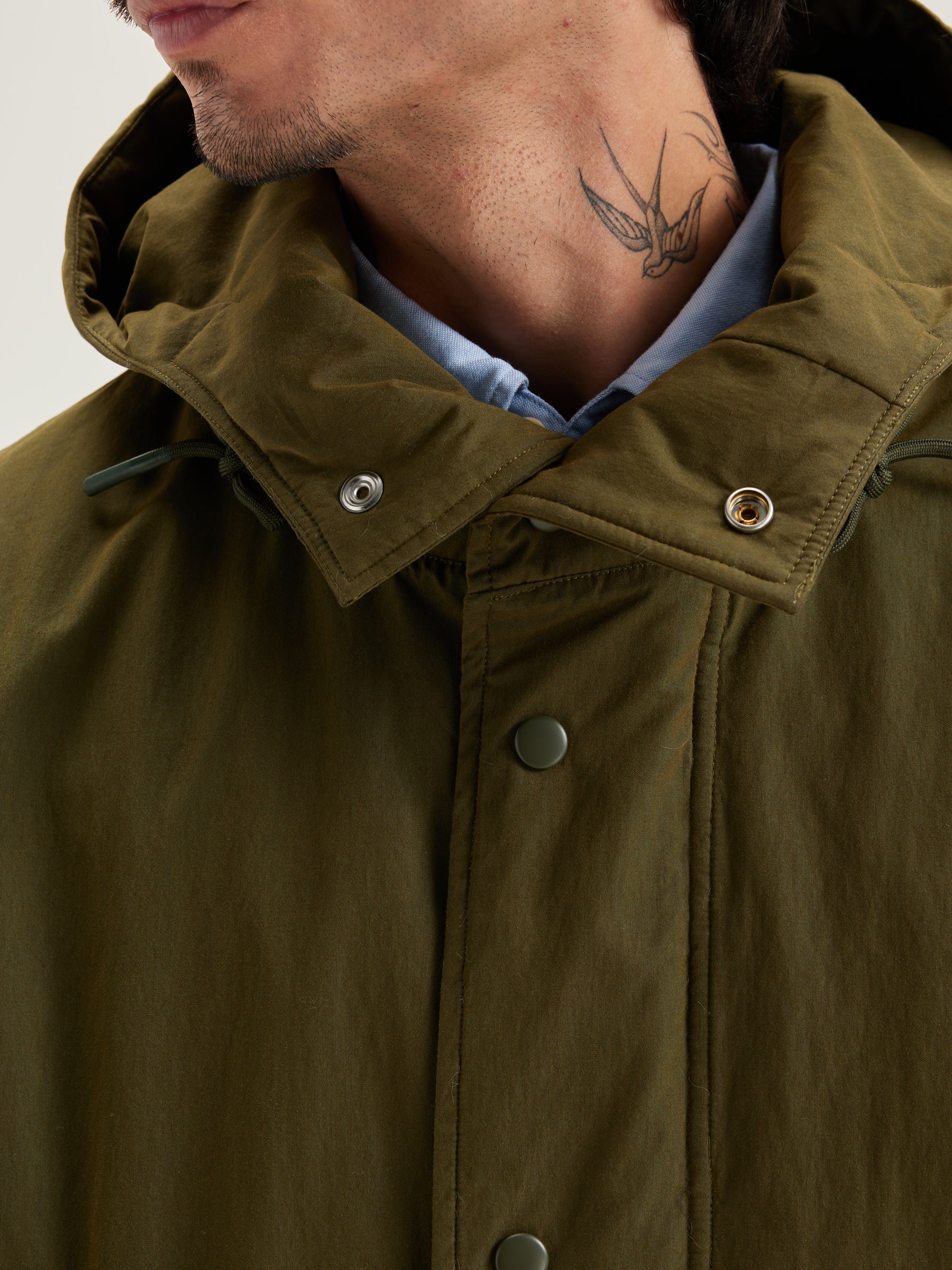 Hansom parka met capuchon (242 / M / OLIVE)