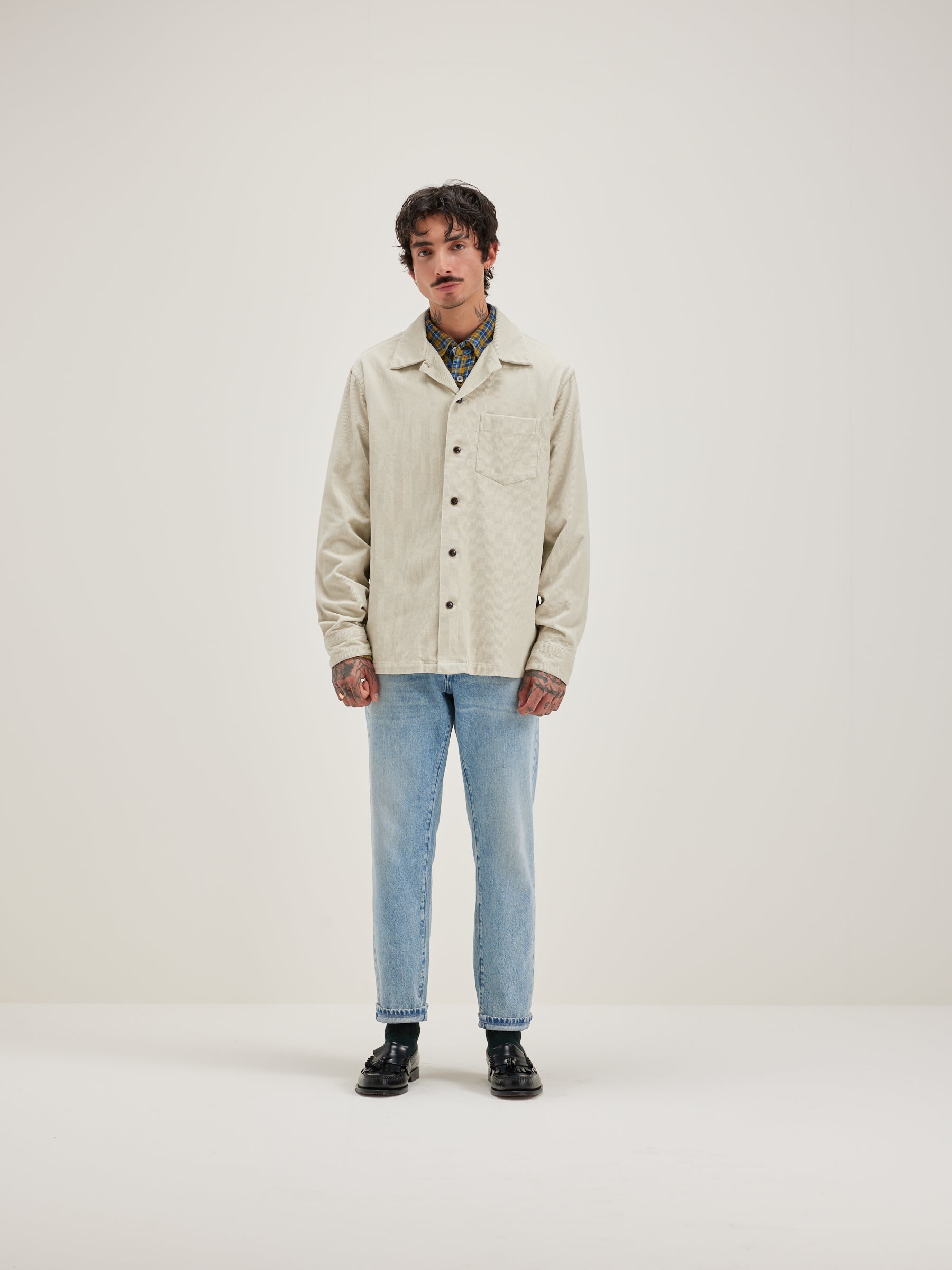 Goney Corduroy Overhemd - Craie Voor Heren | Bellerose