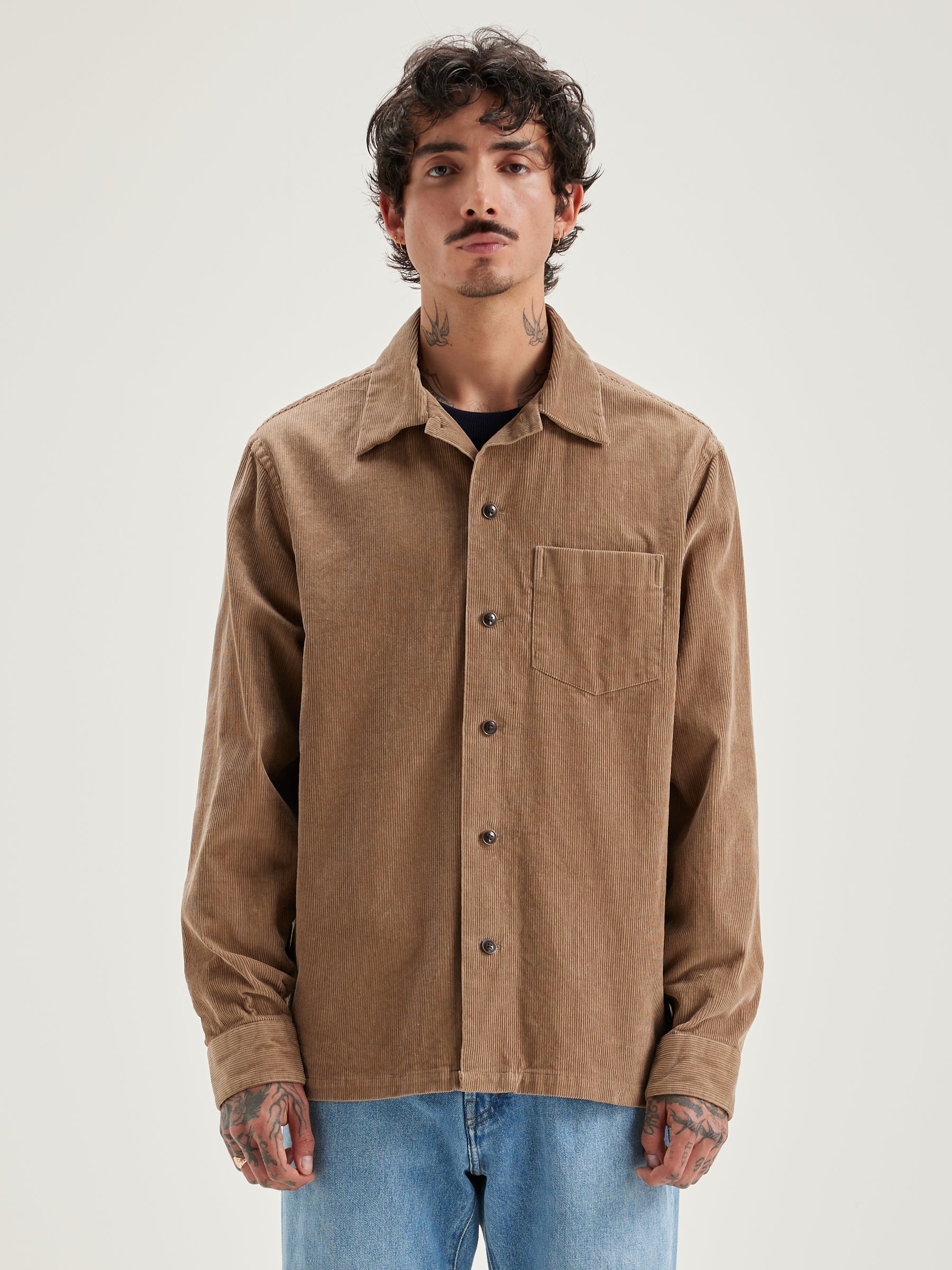 Goney Corduroy Overshirt - Wolf For Men | Bellerose