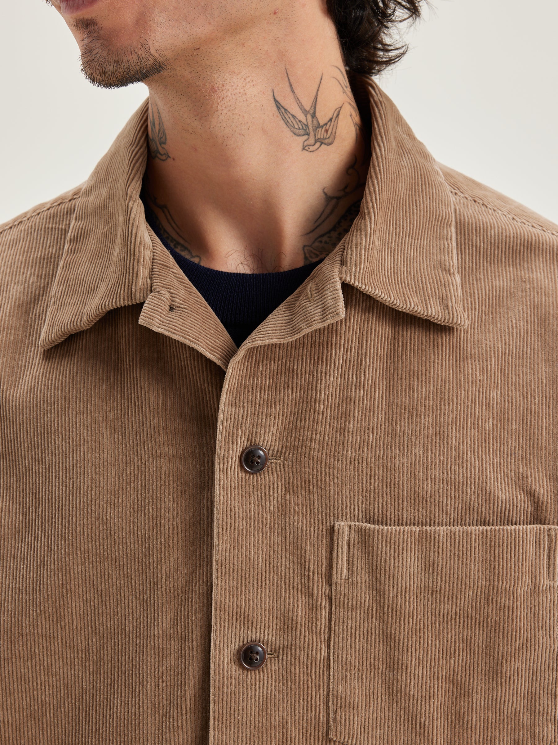 Goney Corduroy Overshirt - Wolf For Men | Bellerose