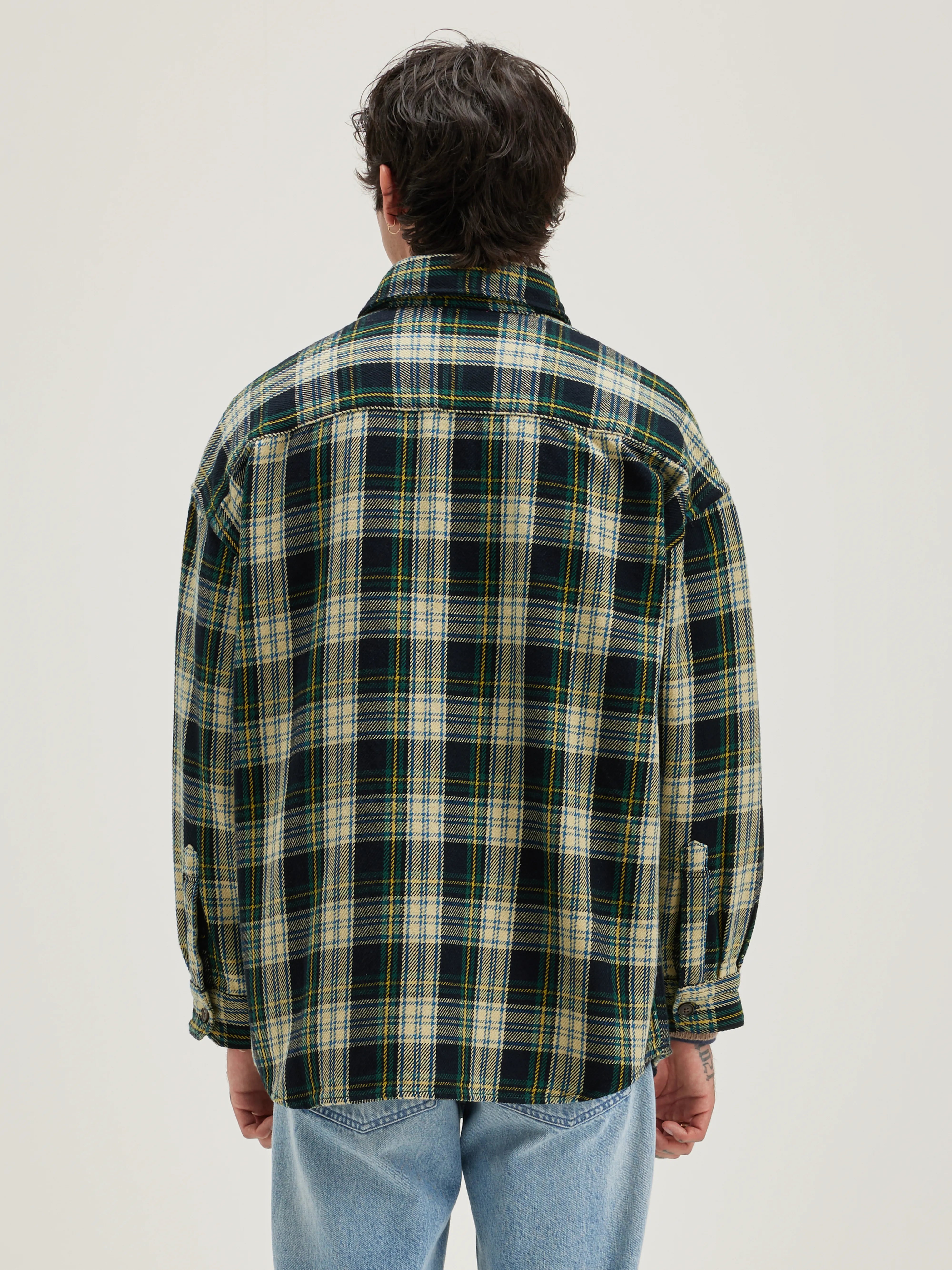 Grown Checked Overshirt - Deep well / Sea pine For Men | Bellerose