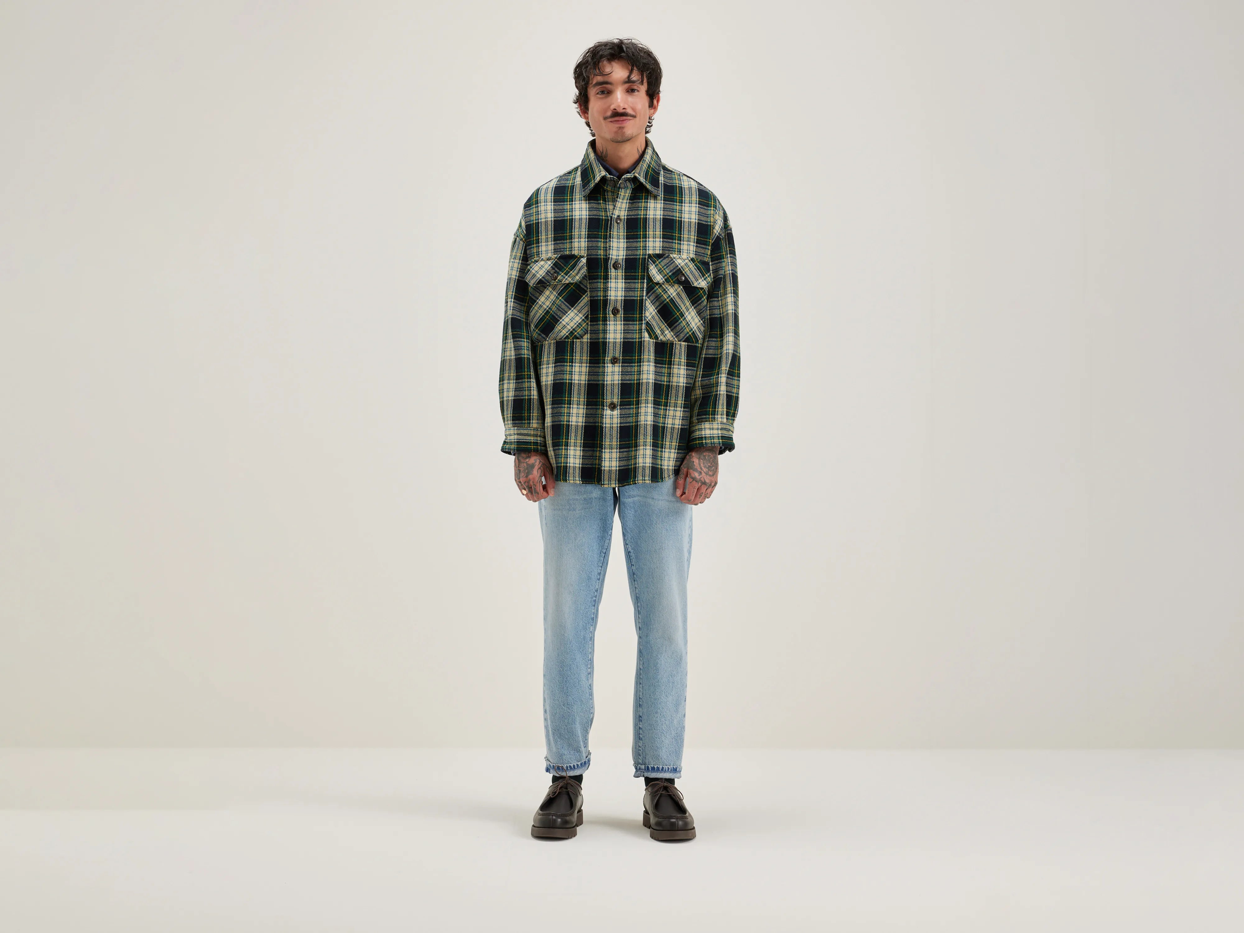 Grown checked overshirt (242 / M / CHECK A)