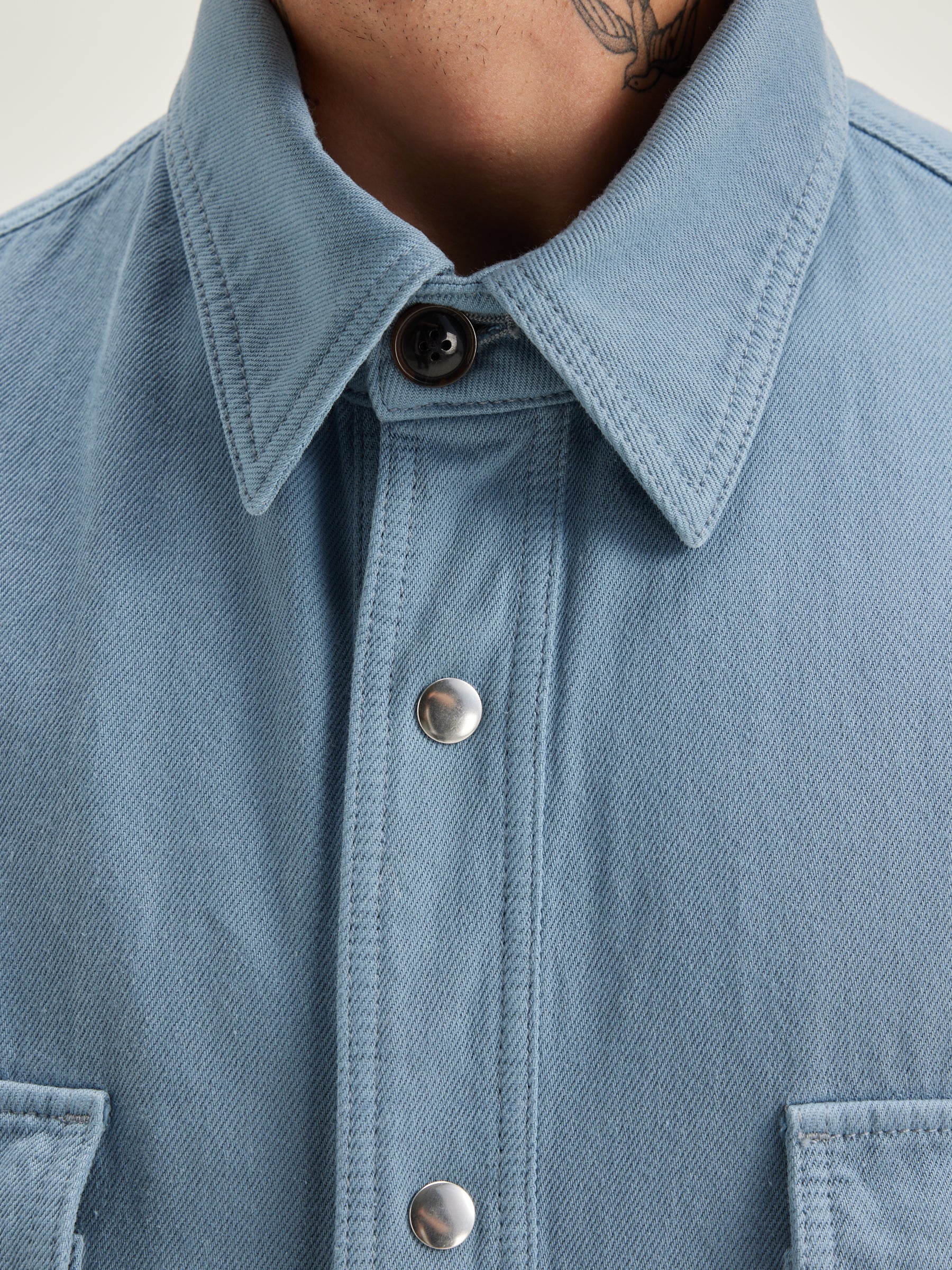 Grown Denim Overshirt - Chambray For Men | Bellerose