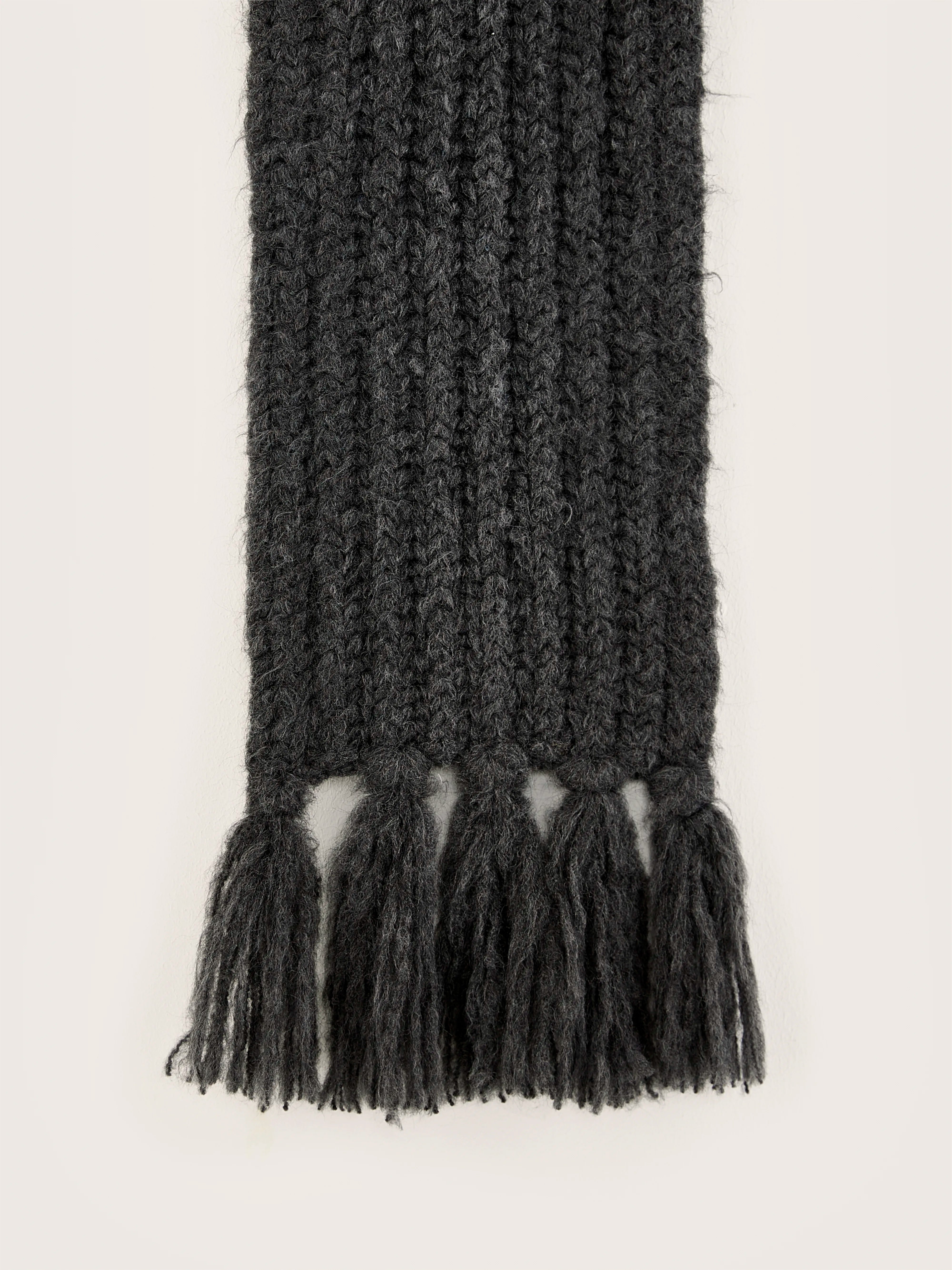 Lioko Ribbed Scarf - Mid grey For Men | Bellerose