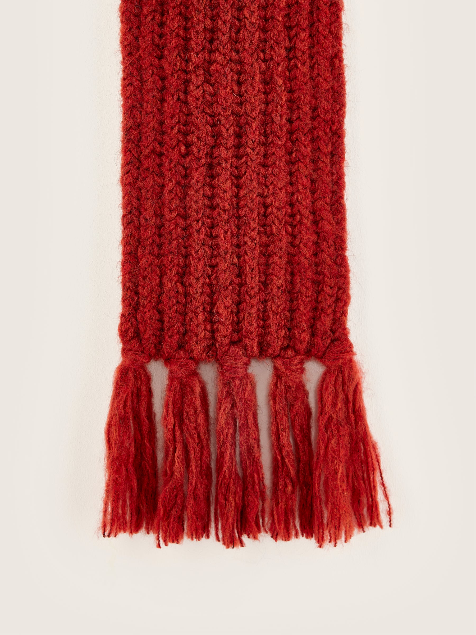 Lioko Ribbed Scarf - Mahogany For Men | Bellerose