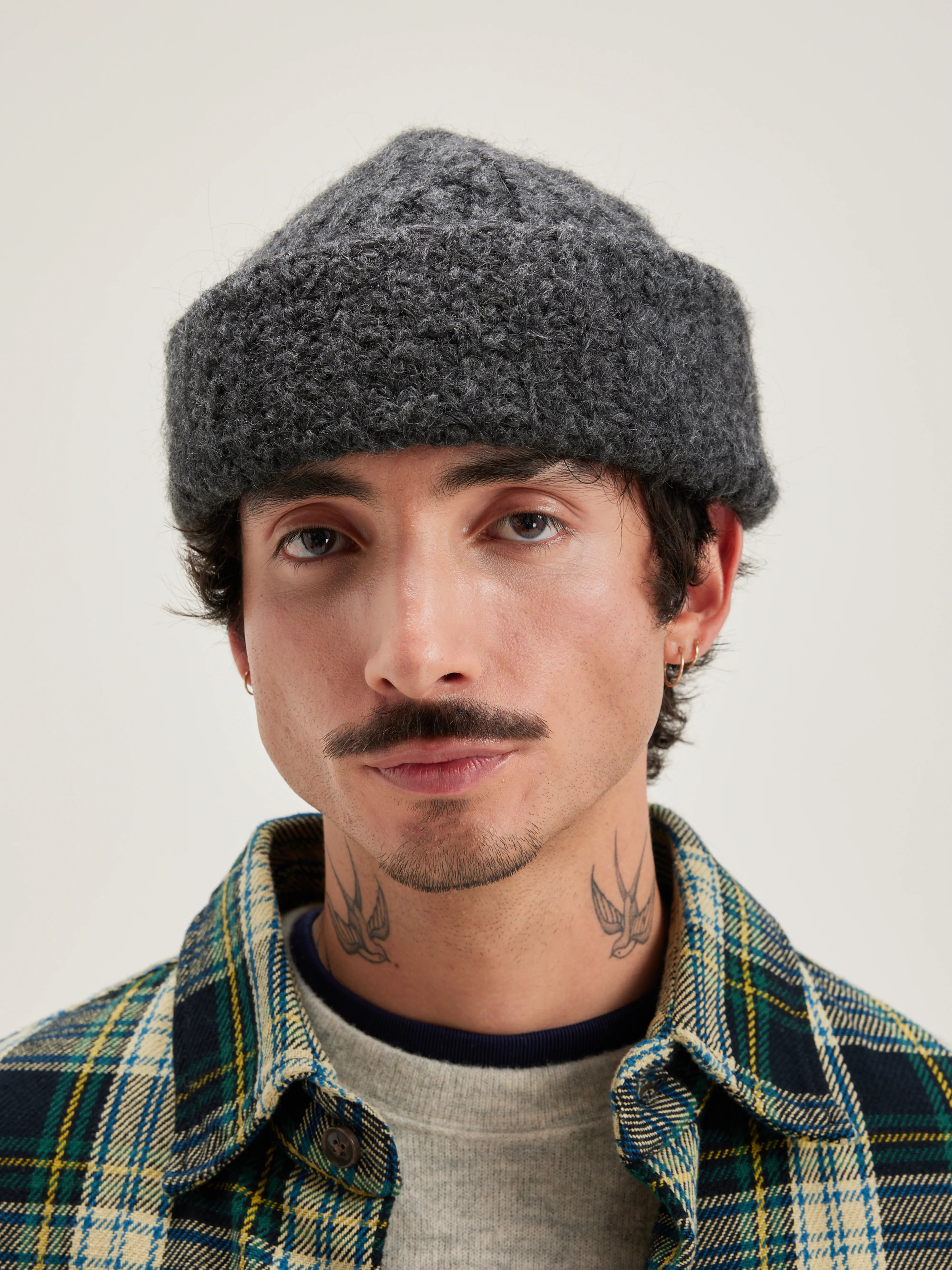 Liote Knitted Hat - Mid grey For Men | Bellerose