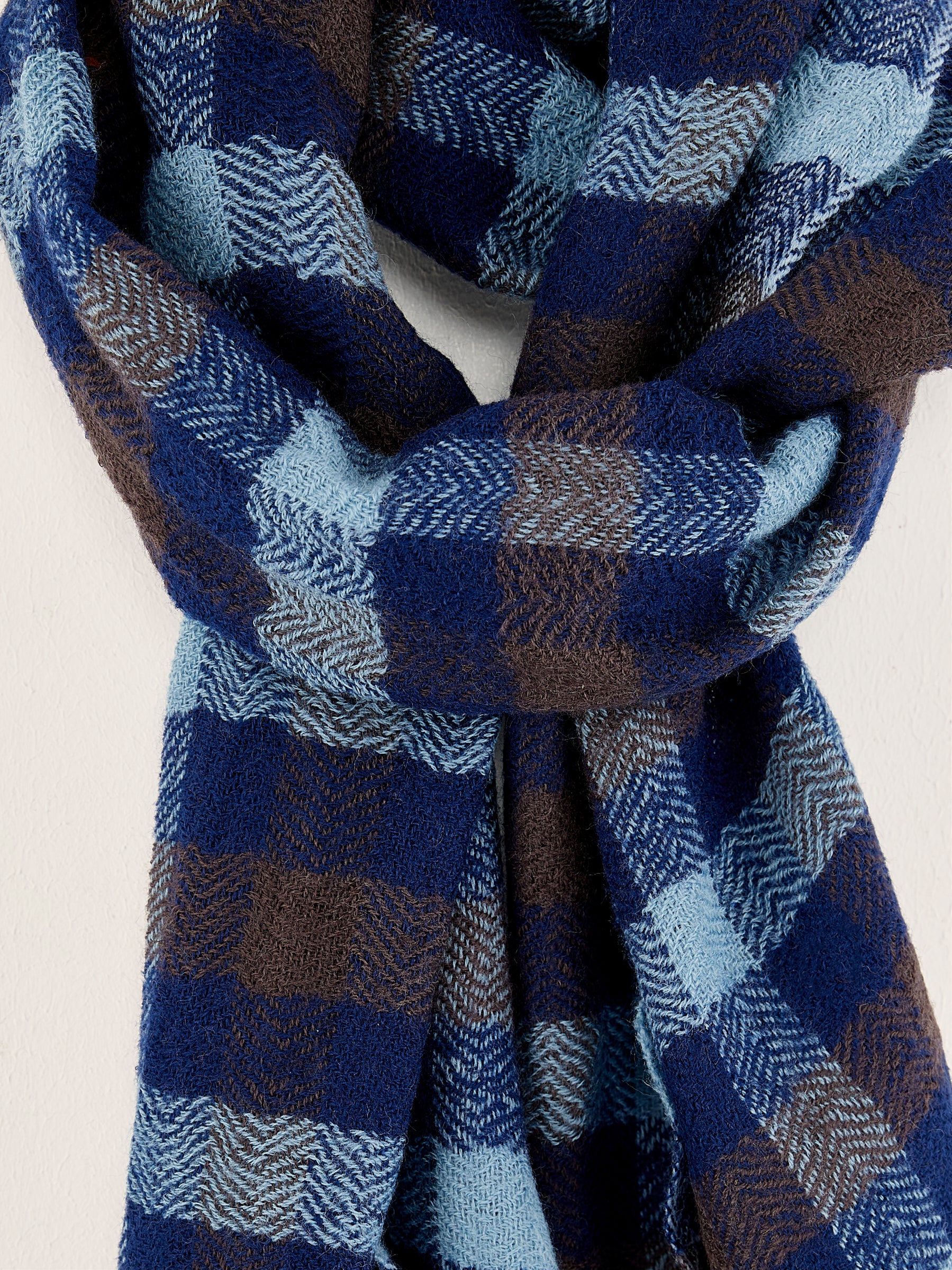 Sidy Checked Scarf - Deep grey / Worker For Men | Bellerose