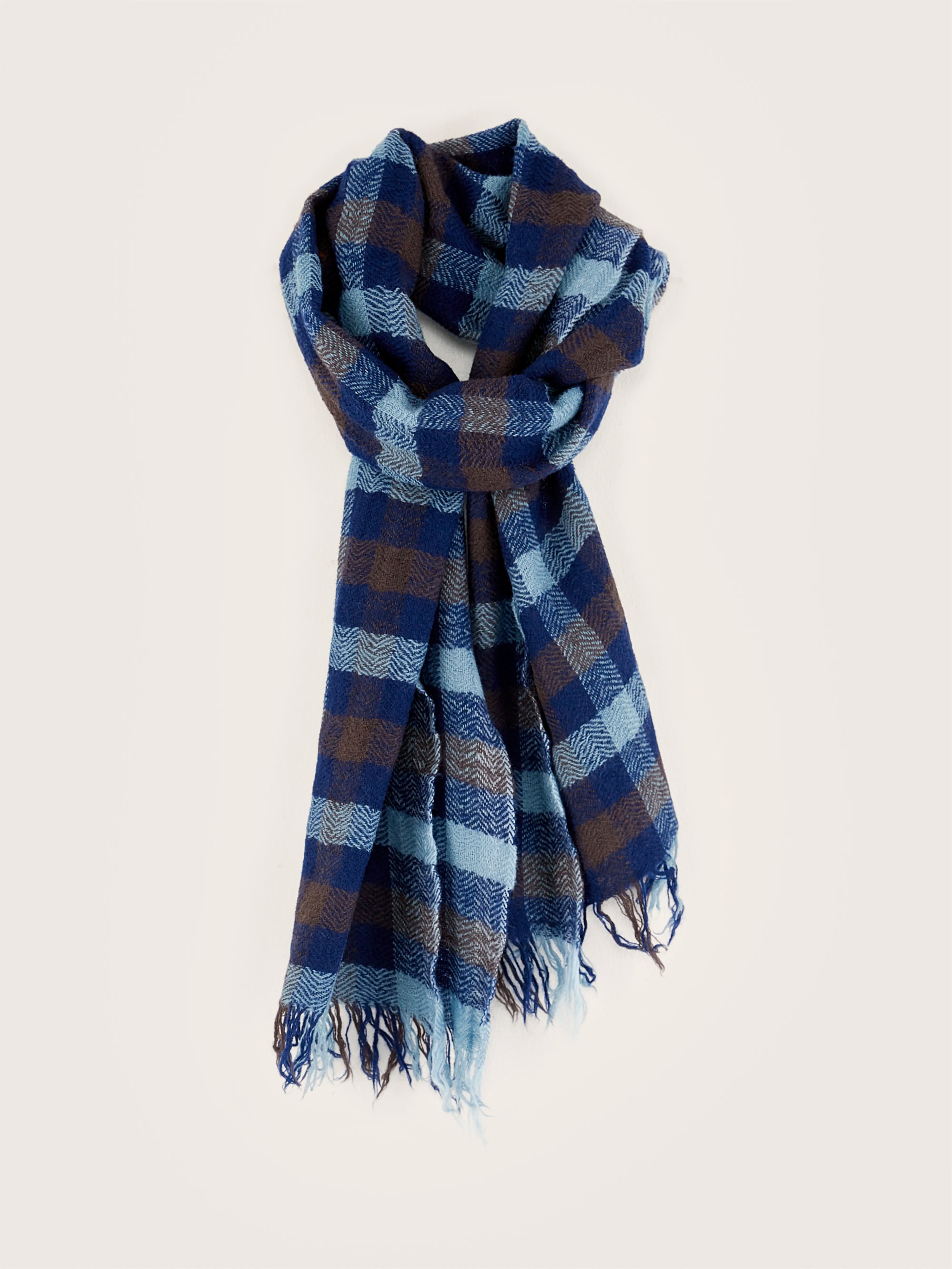 Sidy Checked Scarf - Deep grey / Worker For Men | Bellerose