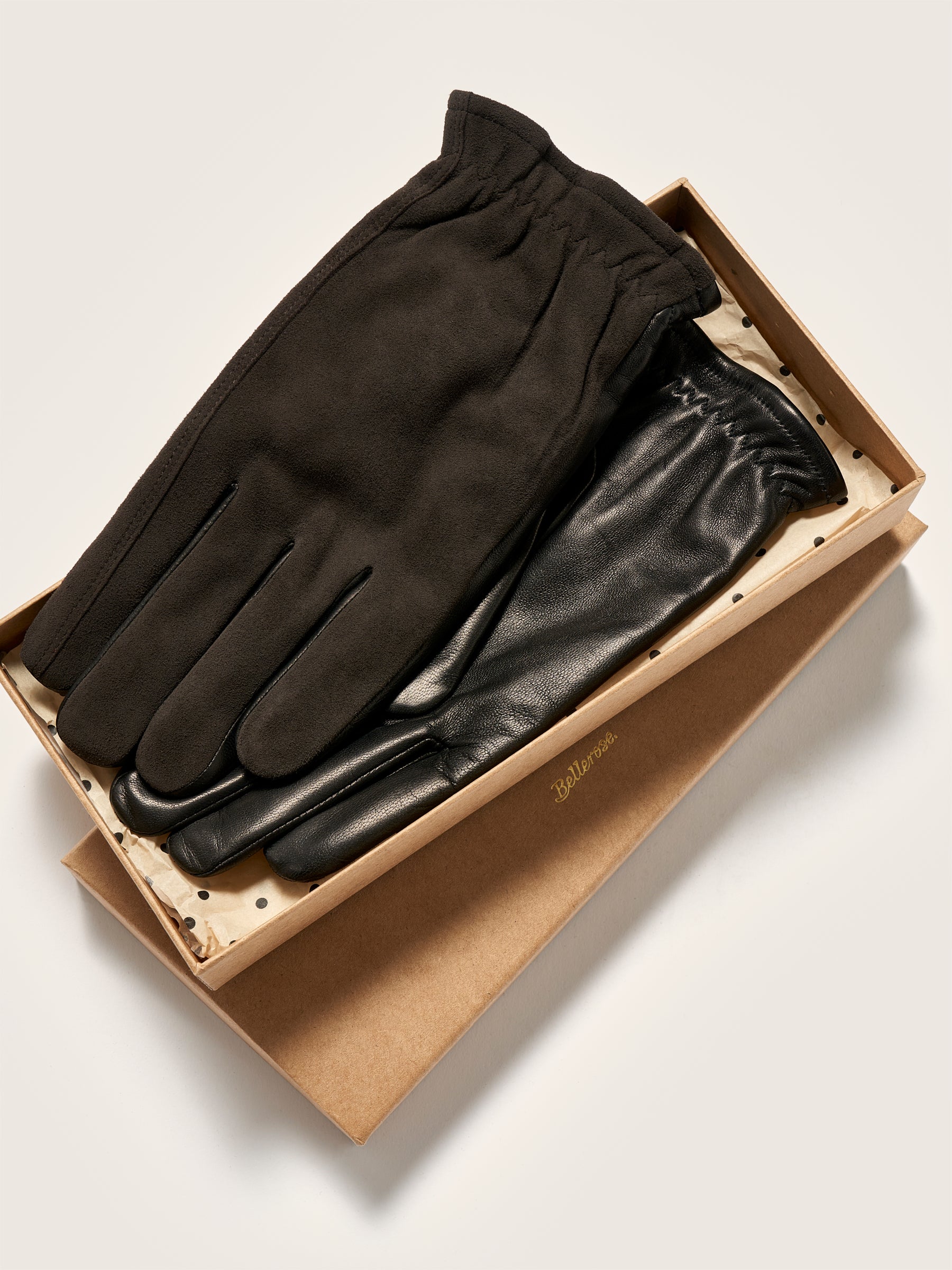 Gloo Suede Leather Gloves - Deep grey For Men | Bellerose