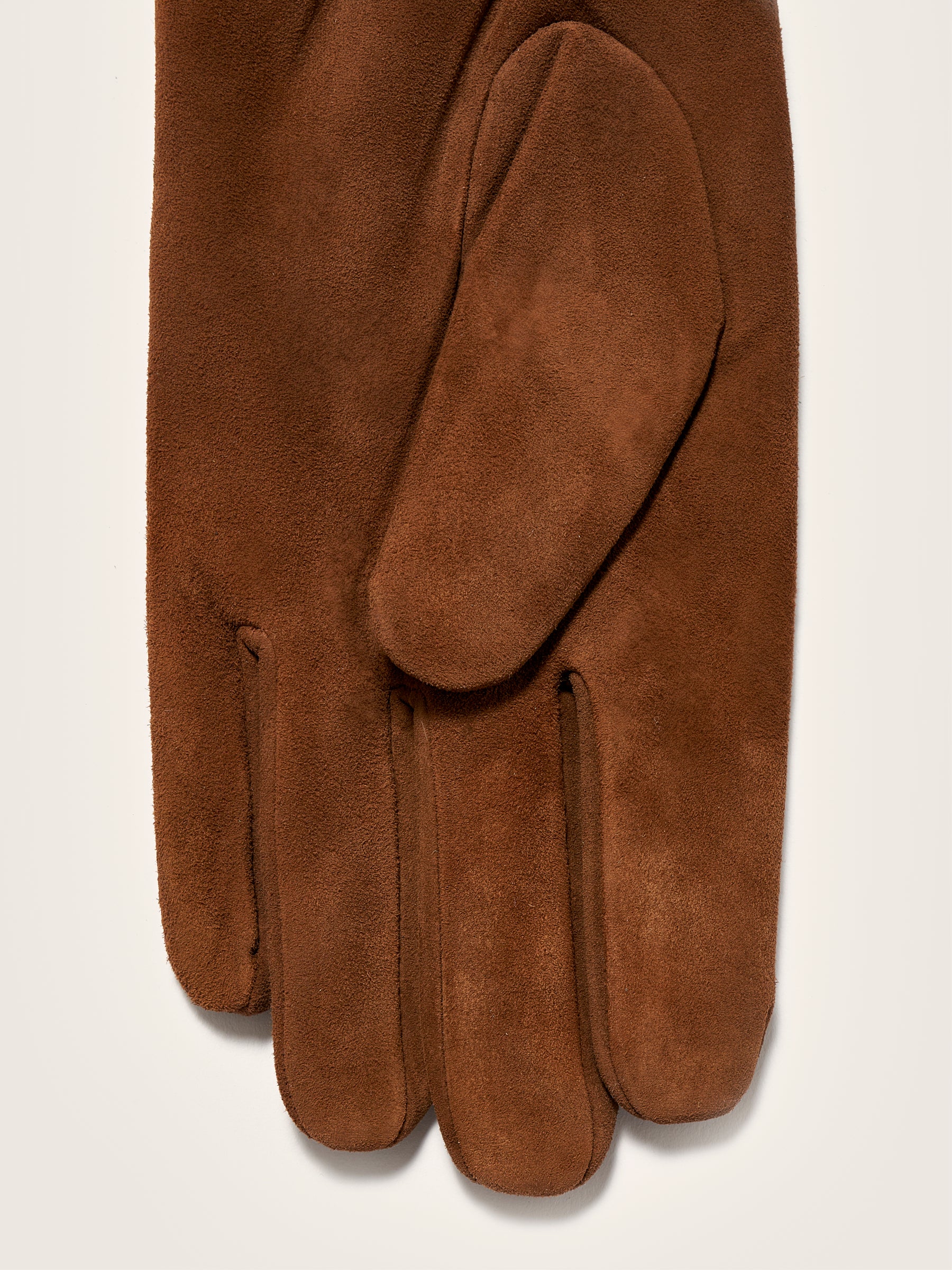 Glose Suede Leather Gloves - Mahogany For Men | Bellerose