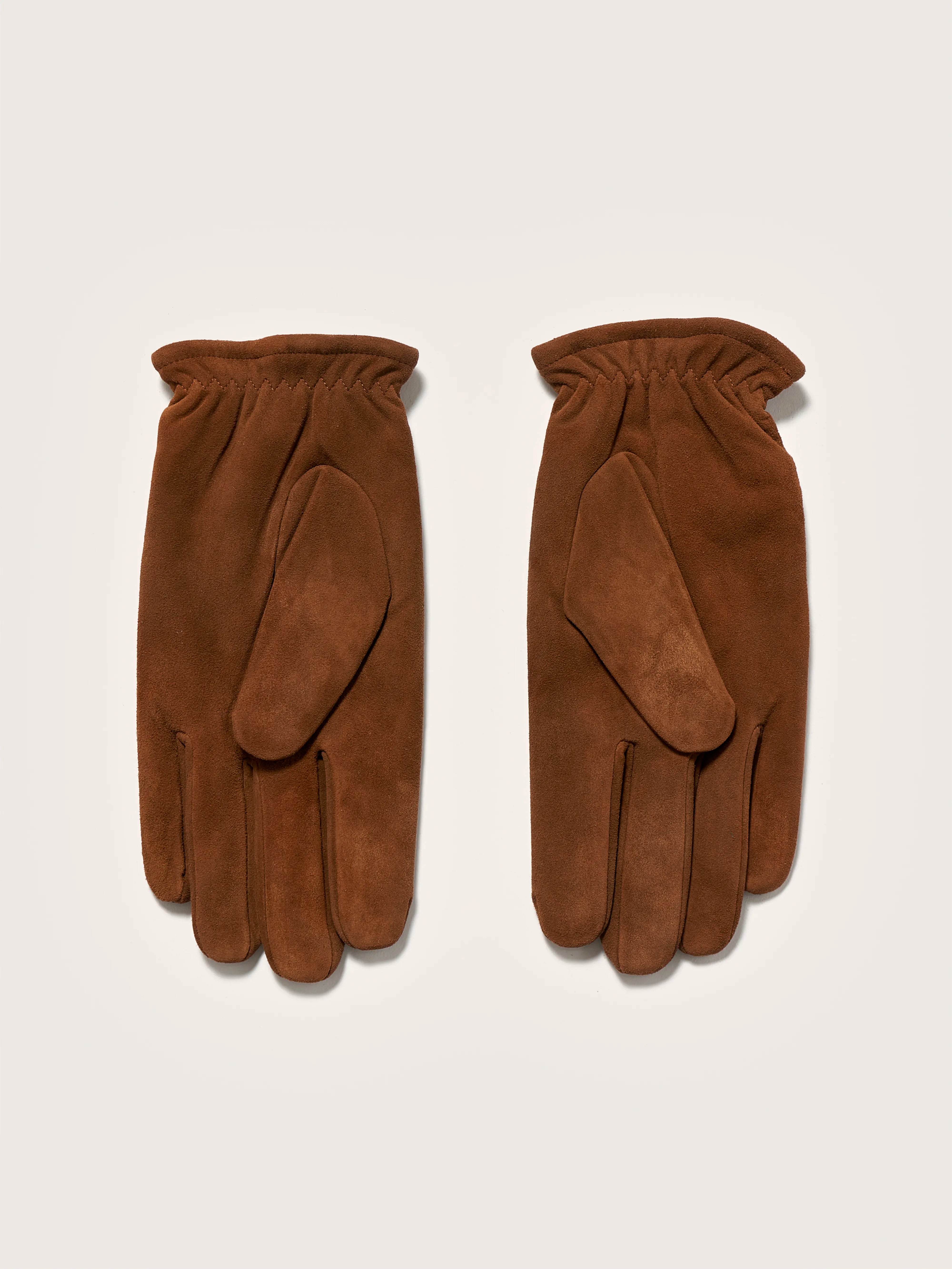 Glose Suede Leather Gloves - Mahogany For Men | Bellerose