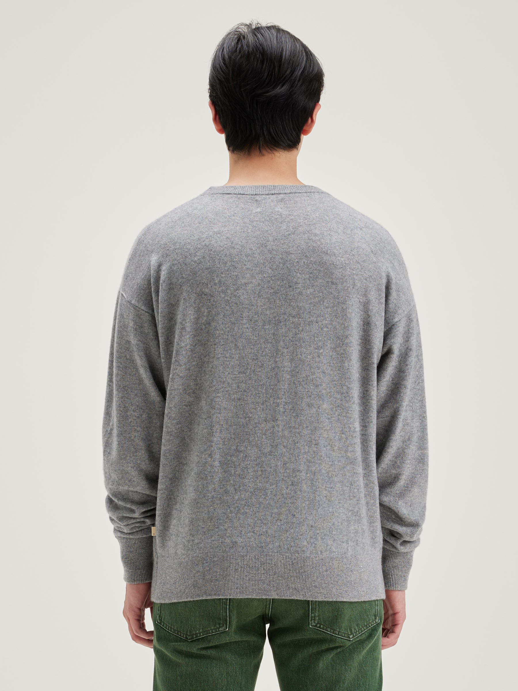 Slamy Crew-neck Sweater - Heather grey For Men | Bellerose