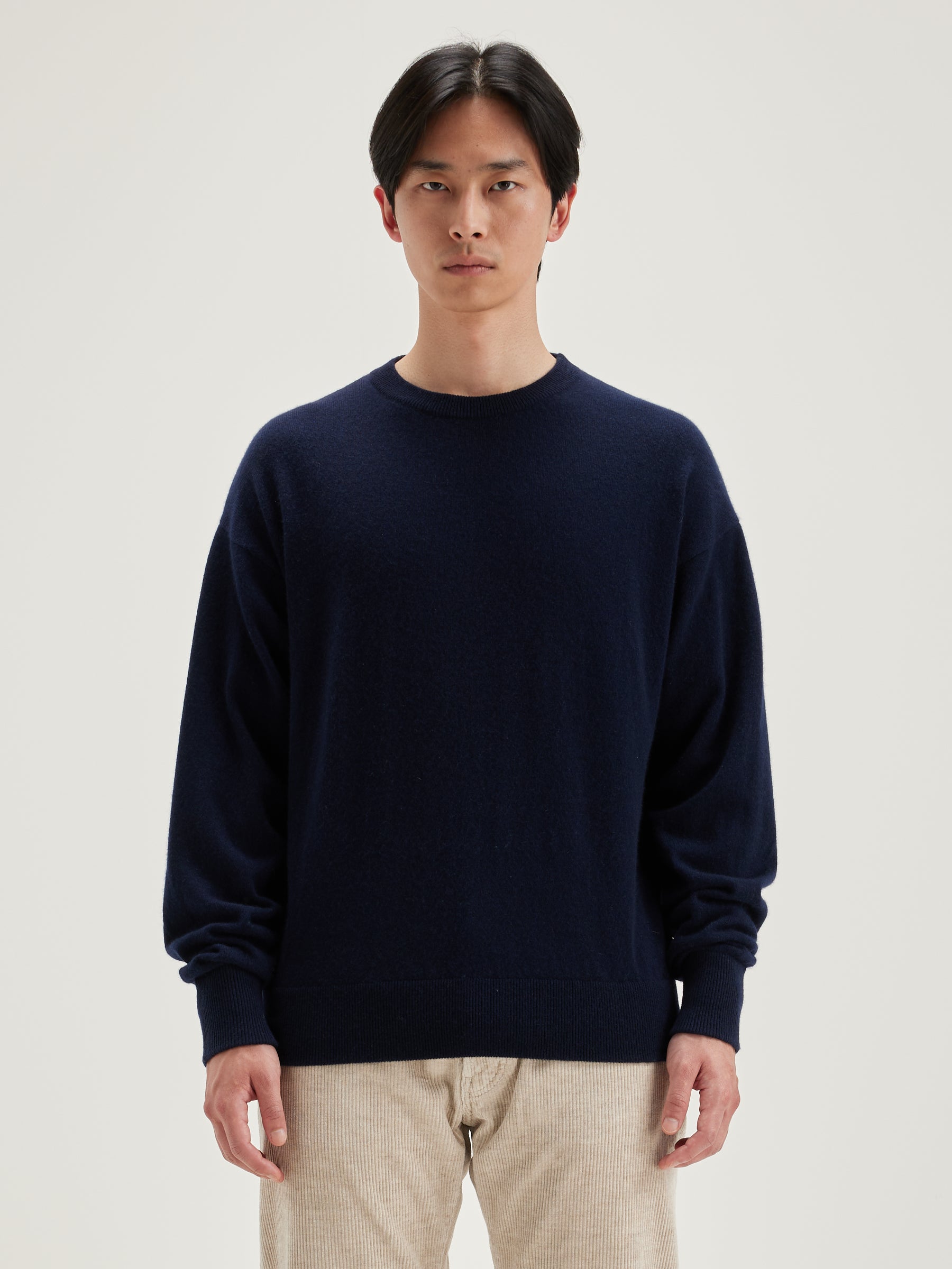 Pull Col Rond Slamy - Navy Pour Homme | Bellerose