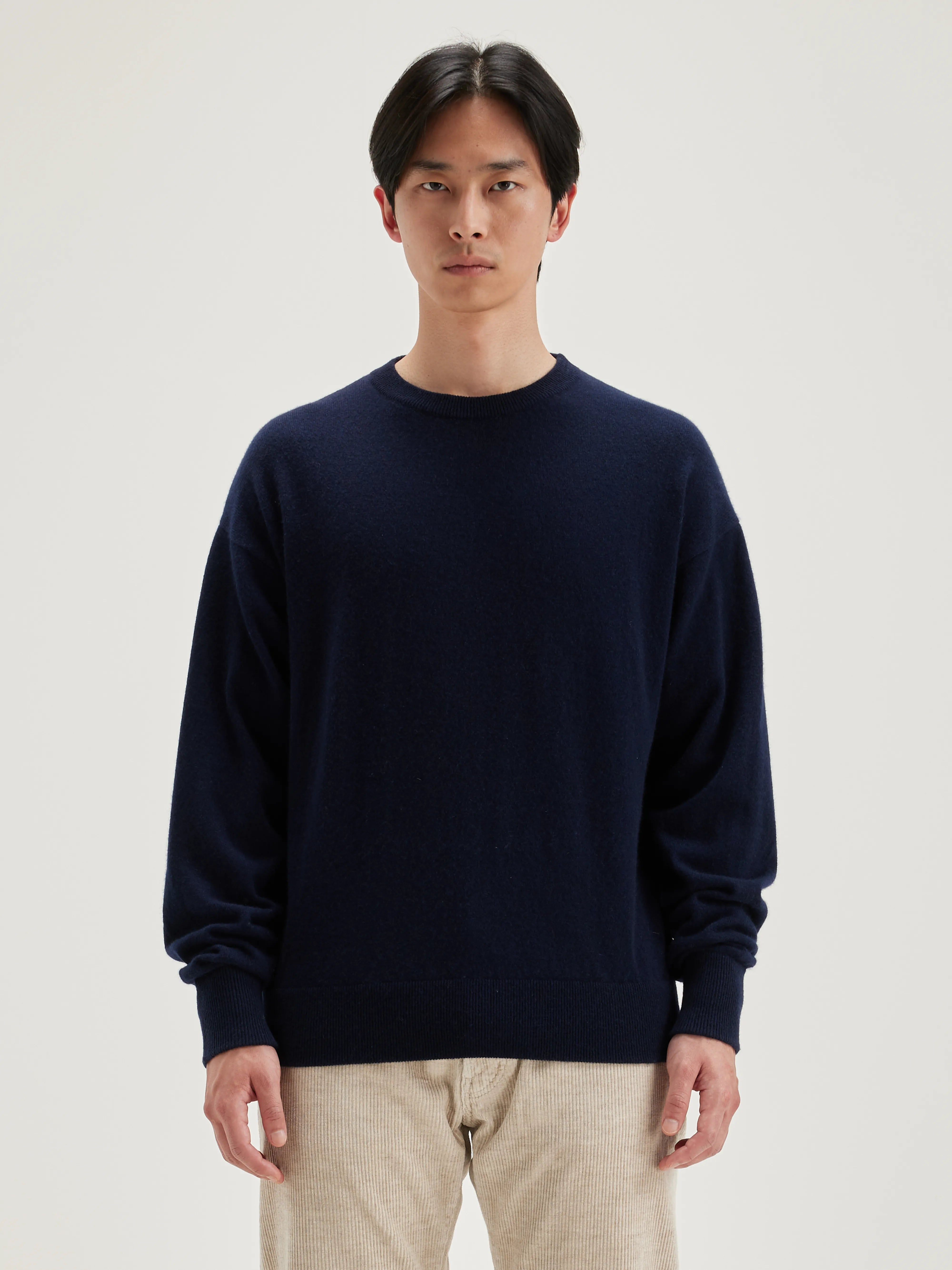 Pull Col Rond Slamy - Navy Pour Homme | Bellerose