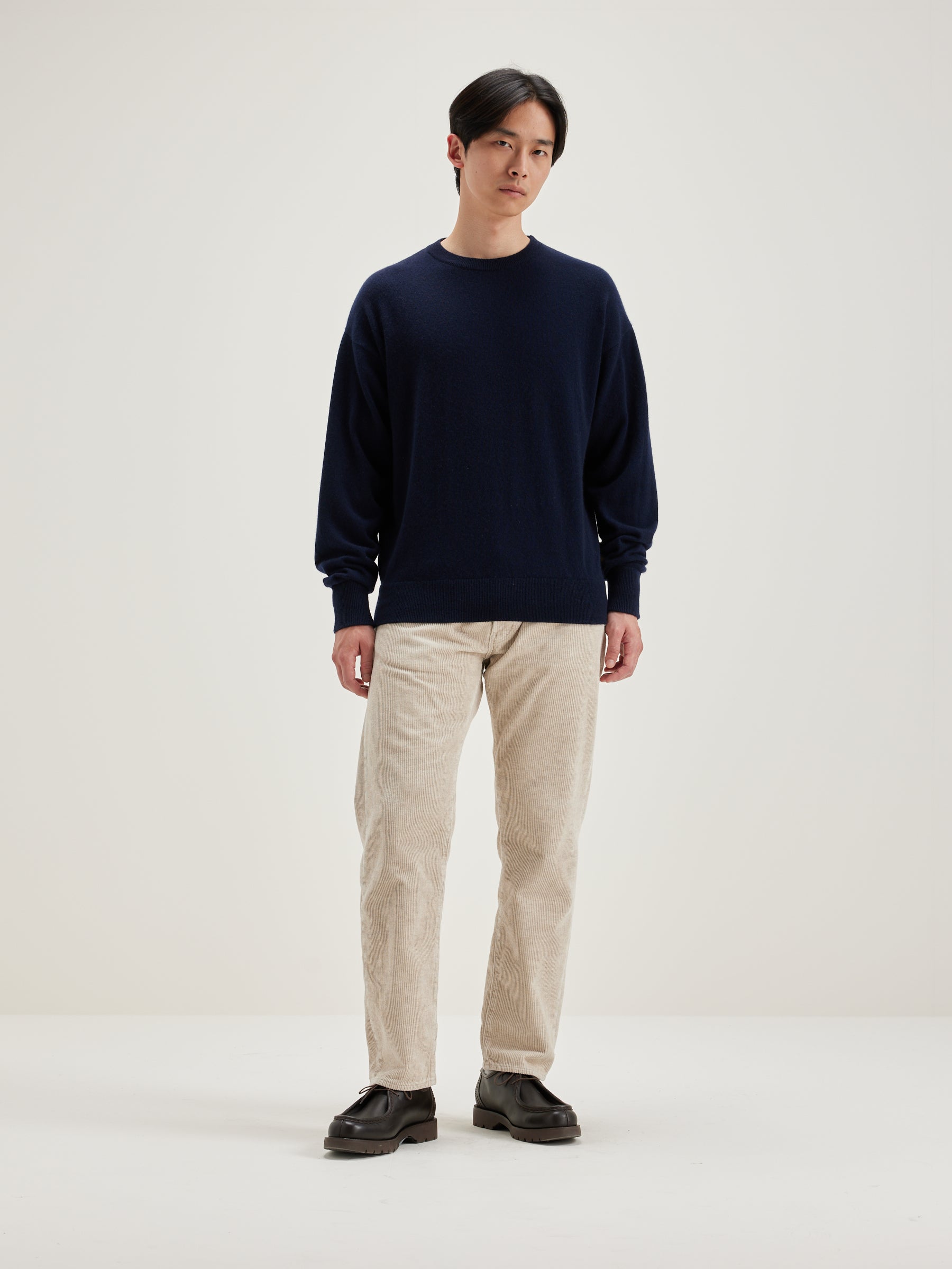 Pull Col Rond Slamy - Navy Pour Homme | Bellerose