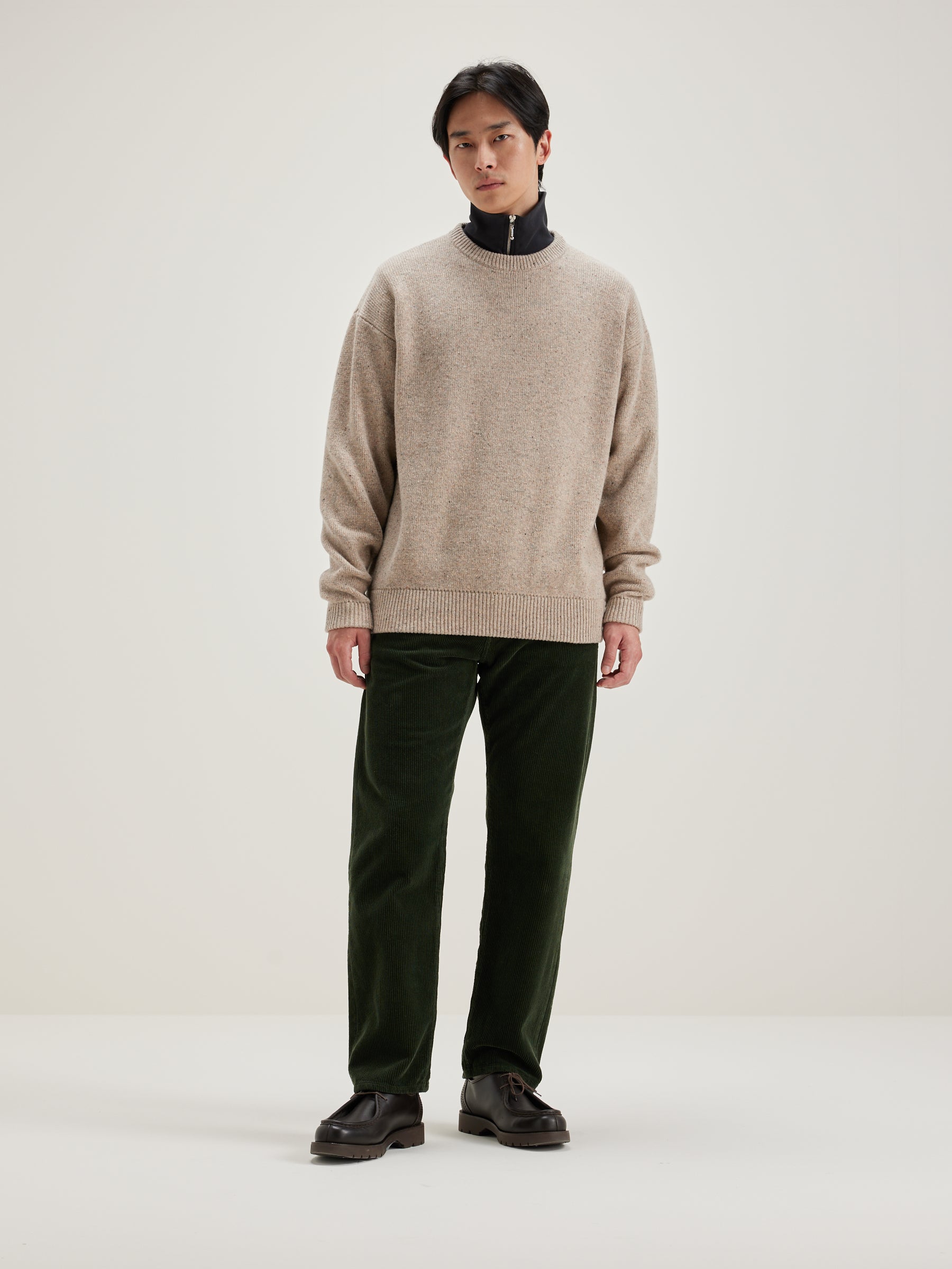 Gatem Crew-neck Sweater - Oatmeal For Men | Bellerose