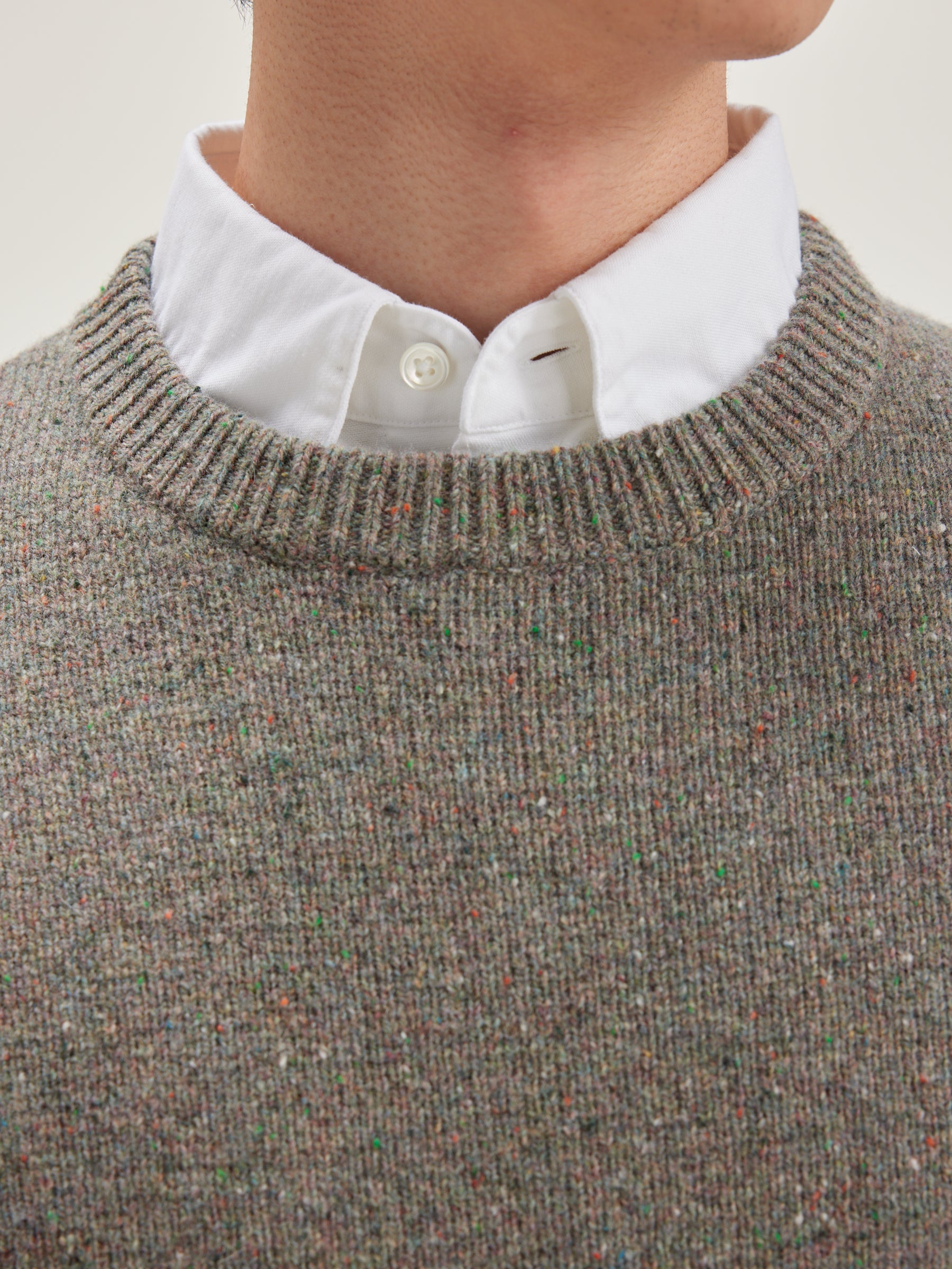 Gatem Crew-neck Sweater - Dust For Men | Bellerose