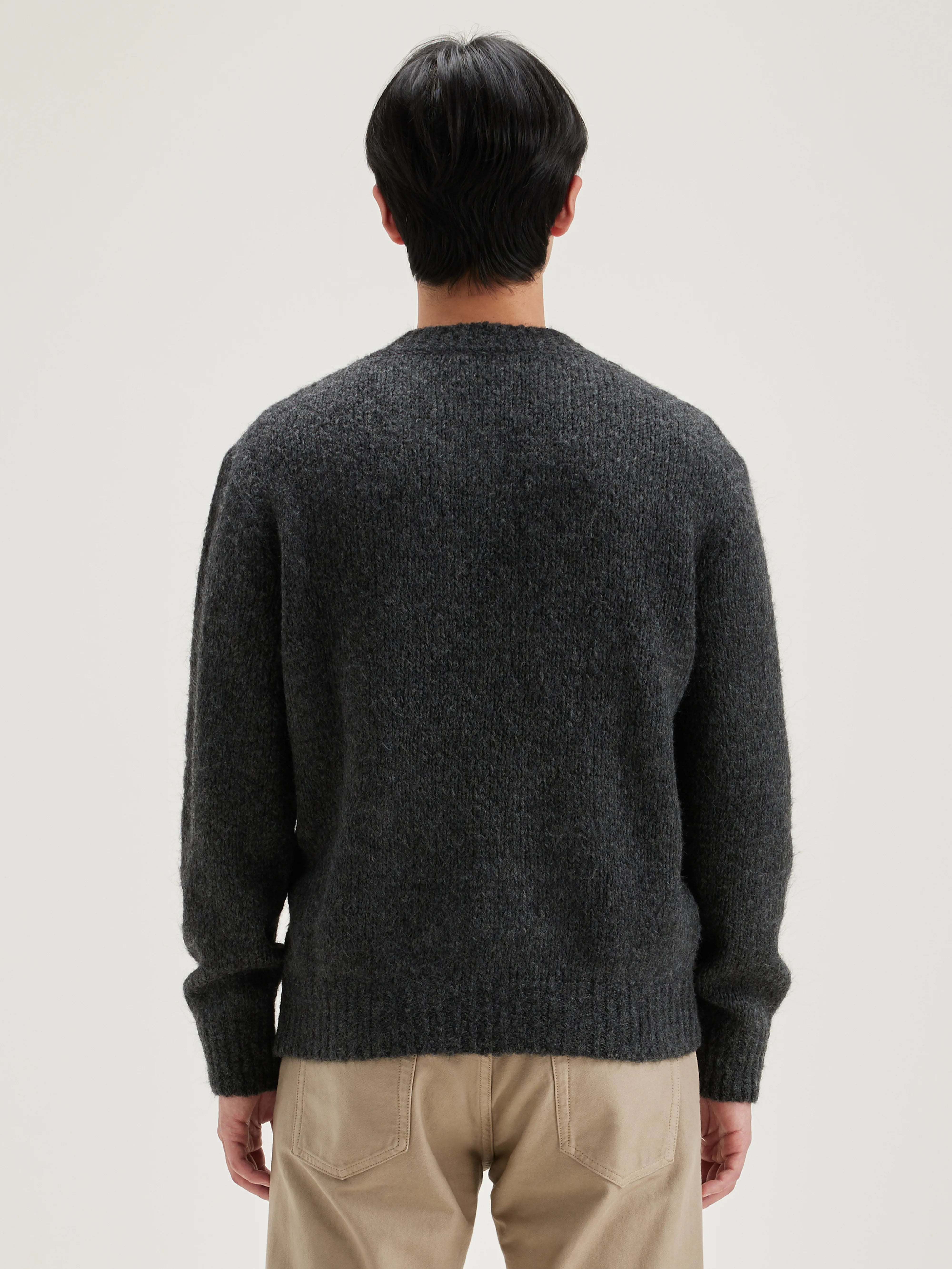 Pull Col V Liora - Mid grey Pour Homme | Bellerose