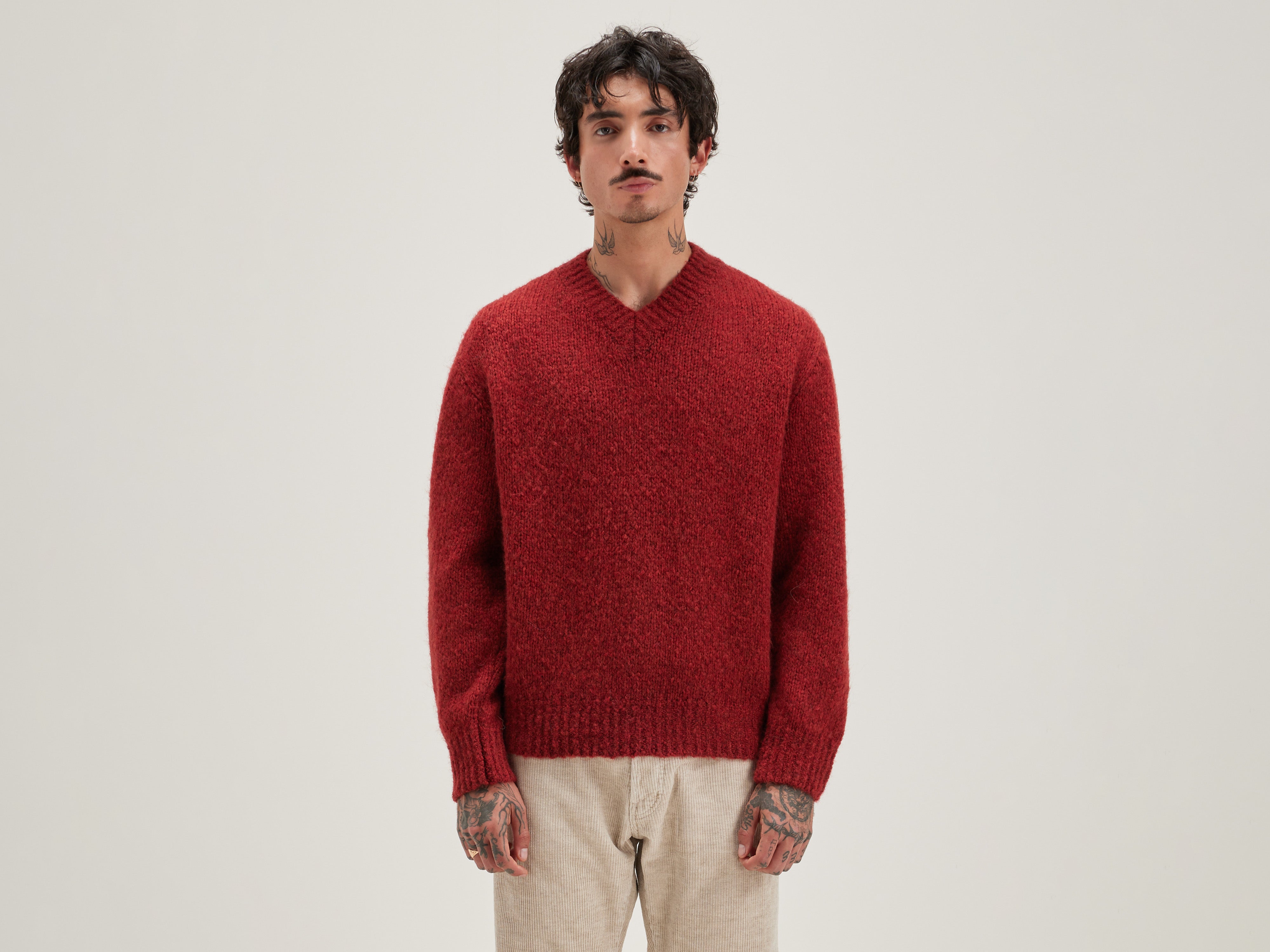 Liora v-neck sweater (242 / M / MAHOGANY)