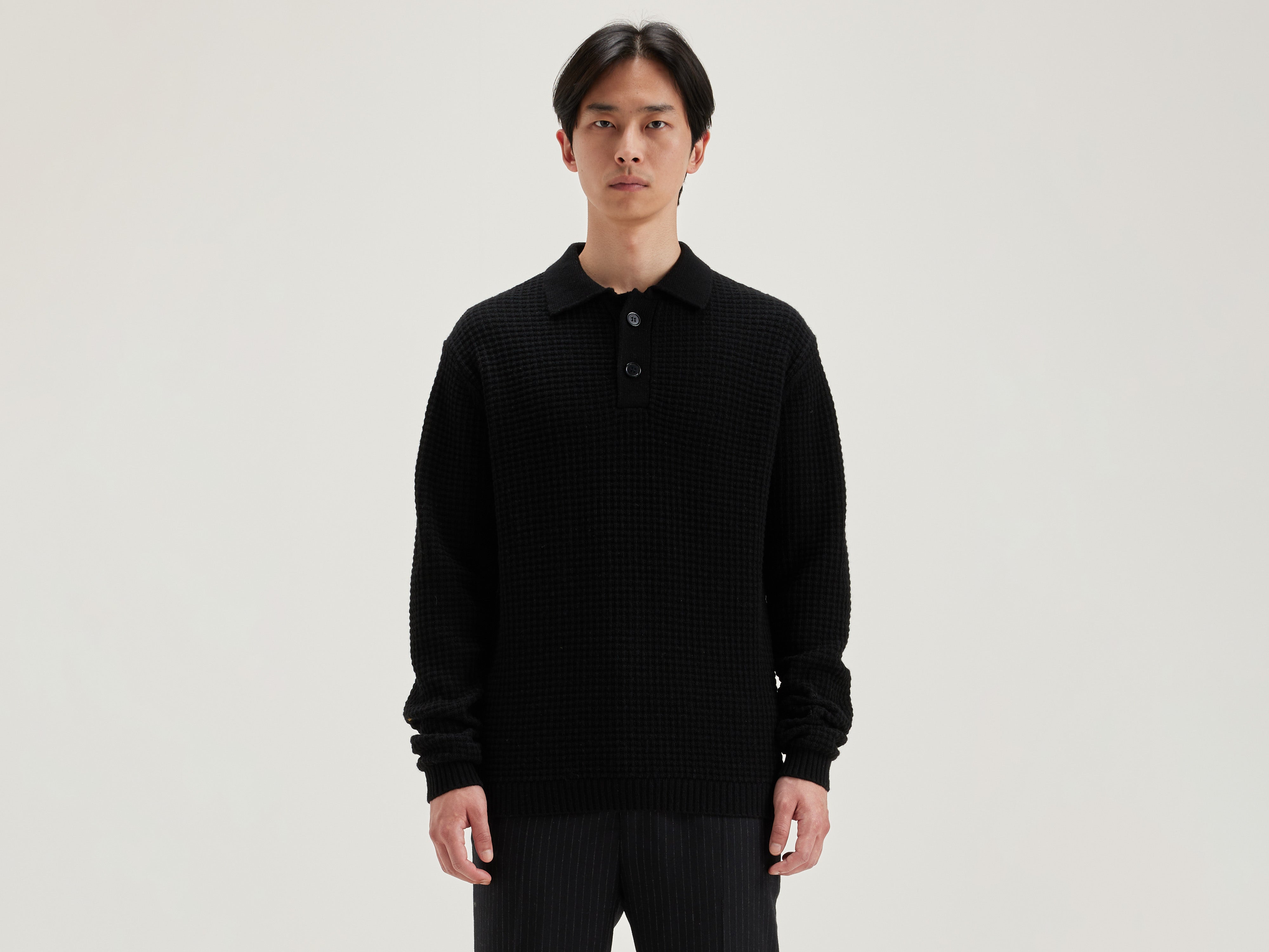 Allos polo-style sweater (242 / M / BLACK)