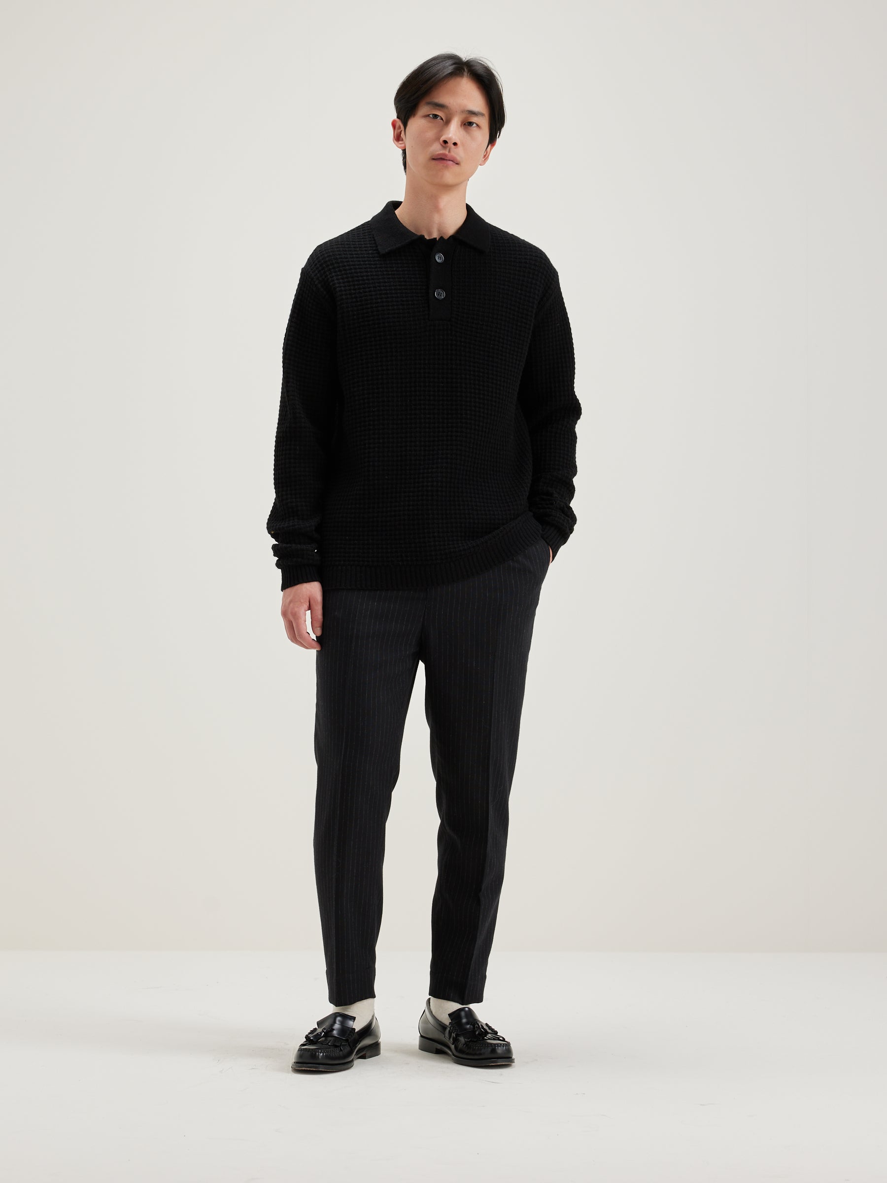 Allos Polo-style Sweater - Black For Men | Bellerose