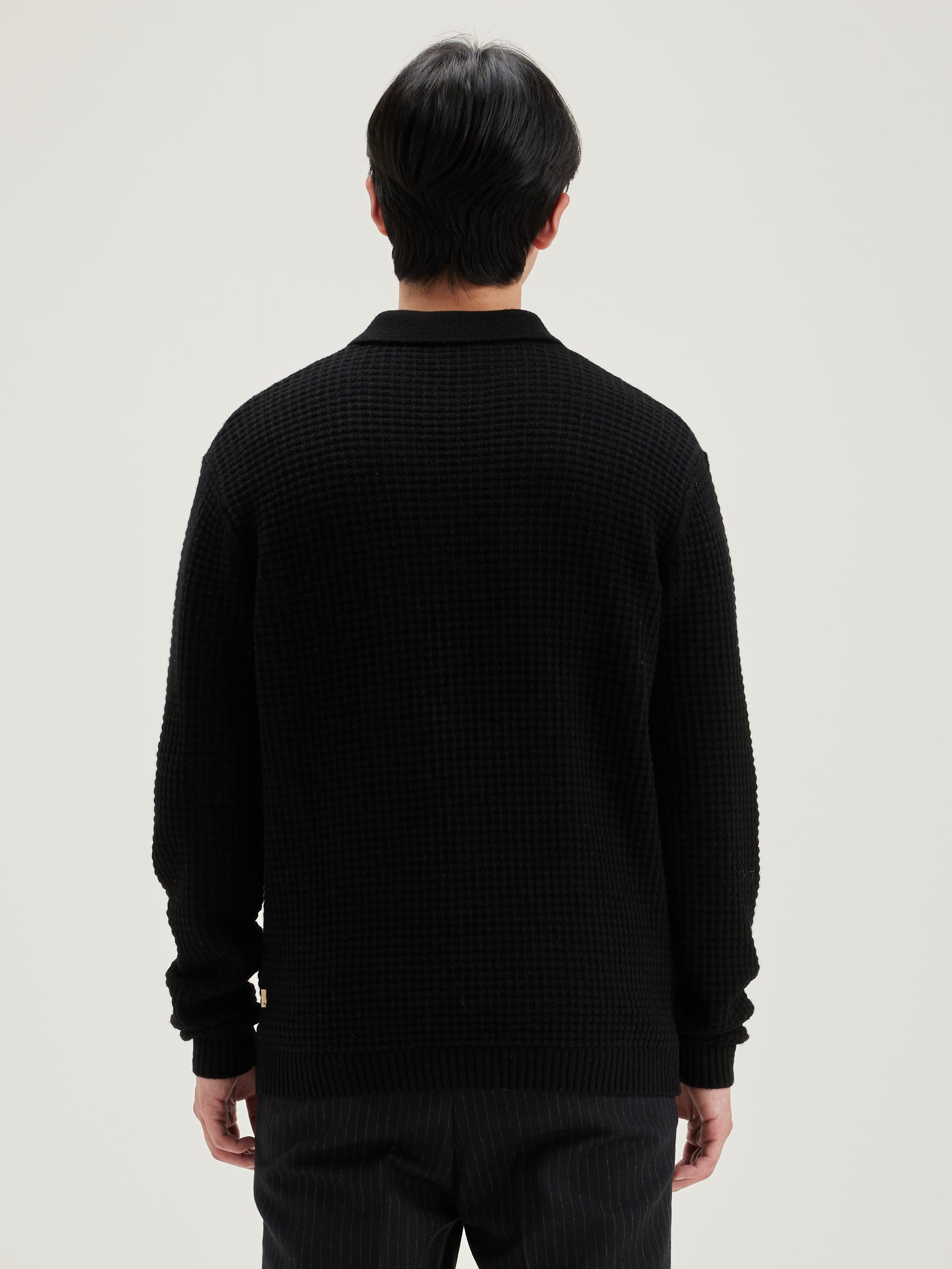 Pull Style Polo Allos - Black Pour Homme | Bellerose