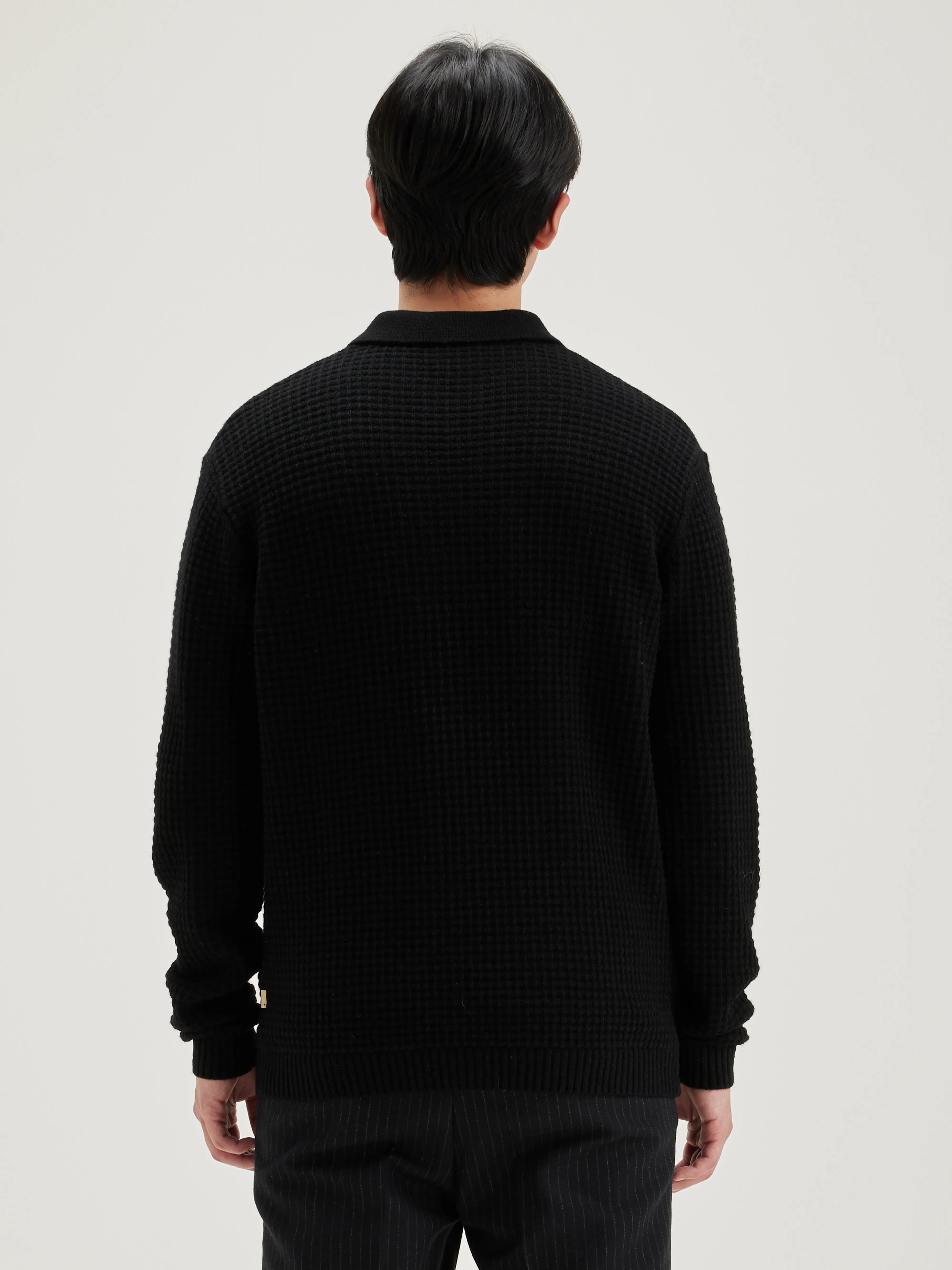 Pull Style Polo Allos - Black Pour Homme | Bellerose