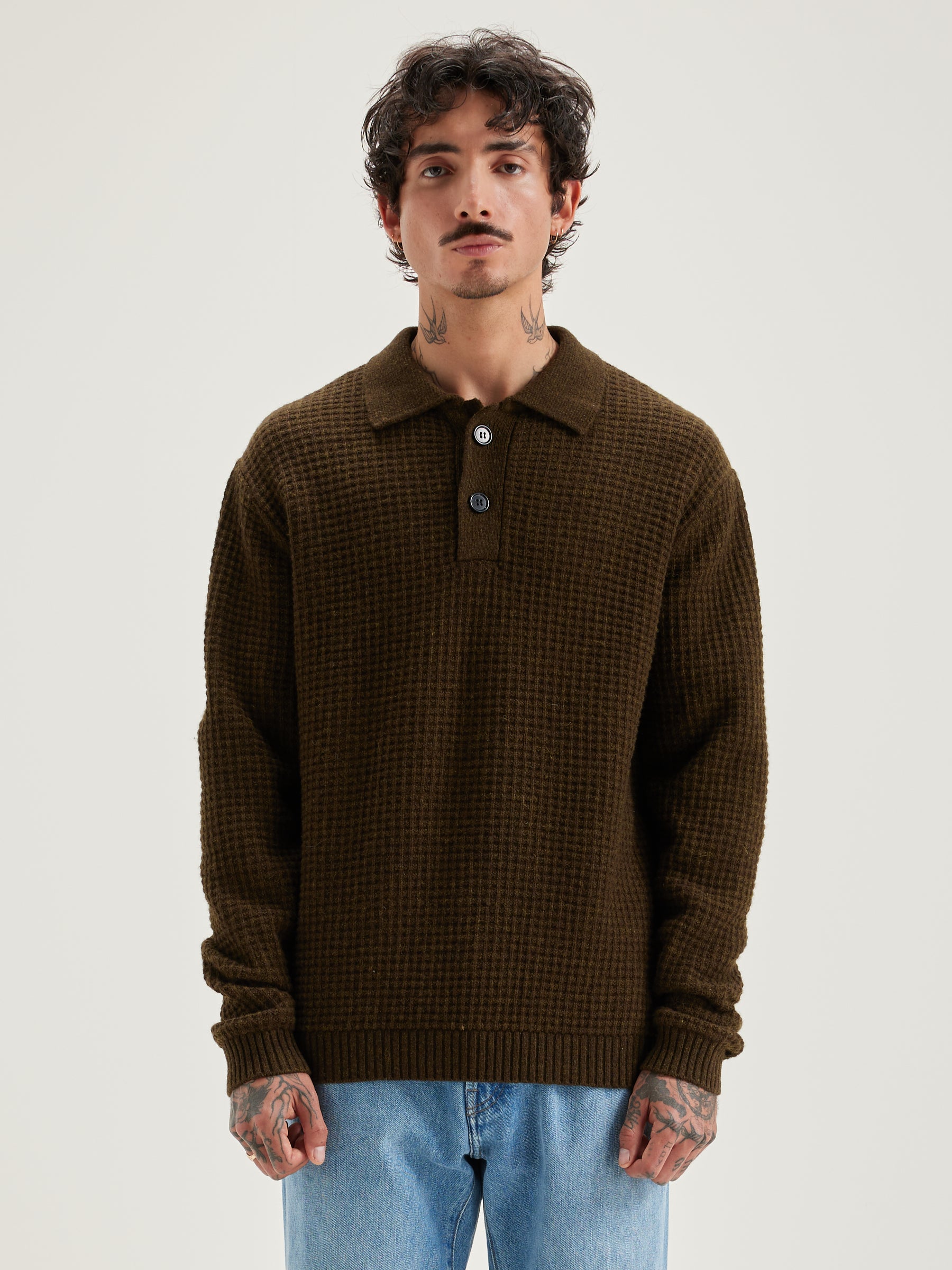 Allos Polo-style Sweater - Olive For Men | Bellerose