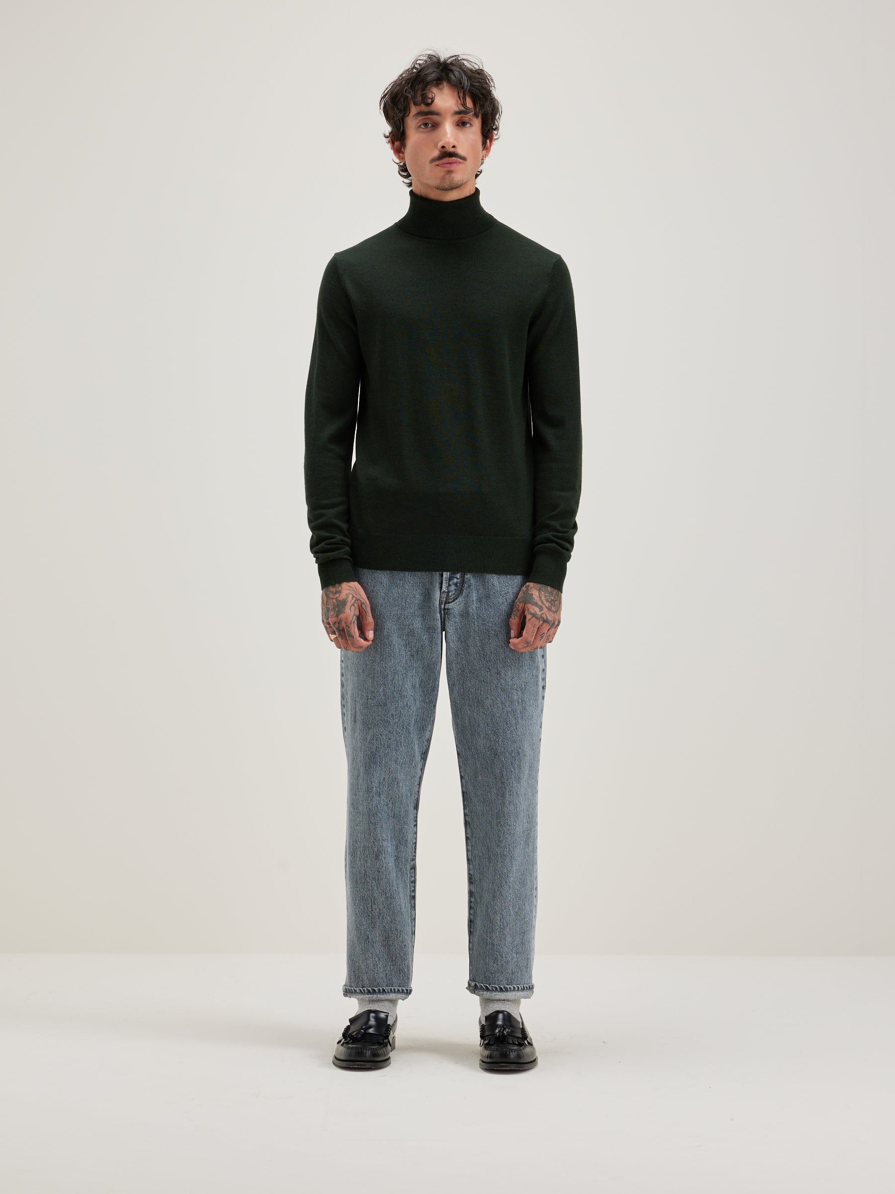 Dilor Turtleneck Sweater - Forest For Men | Bellerose