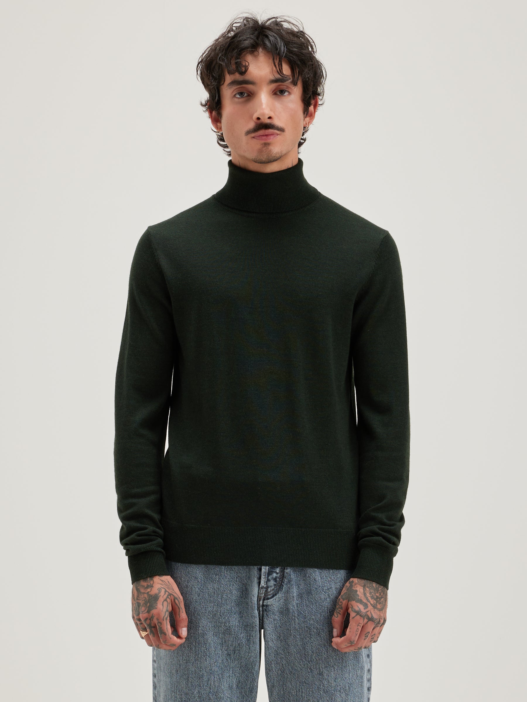 Dilor Turtleneck Sweater - Forest For Men | Bellerose