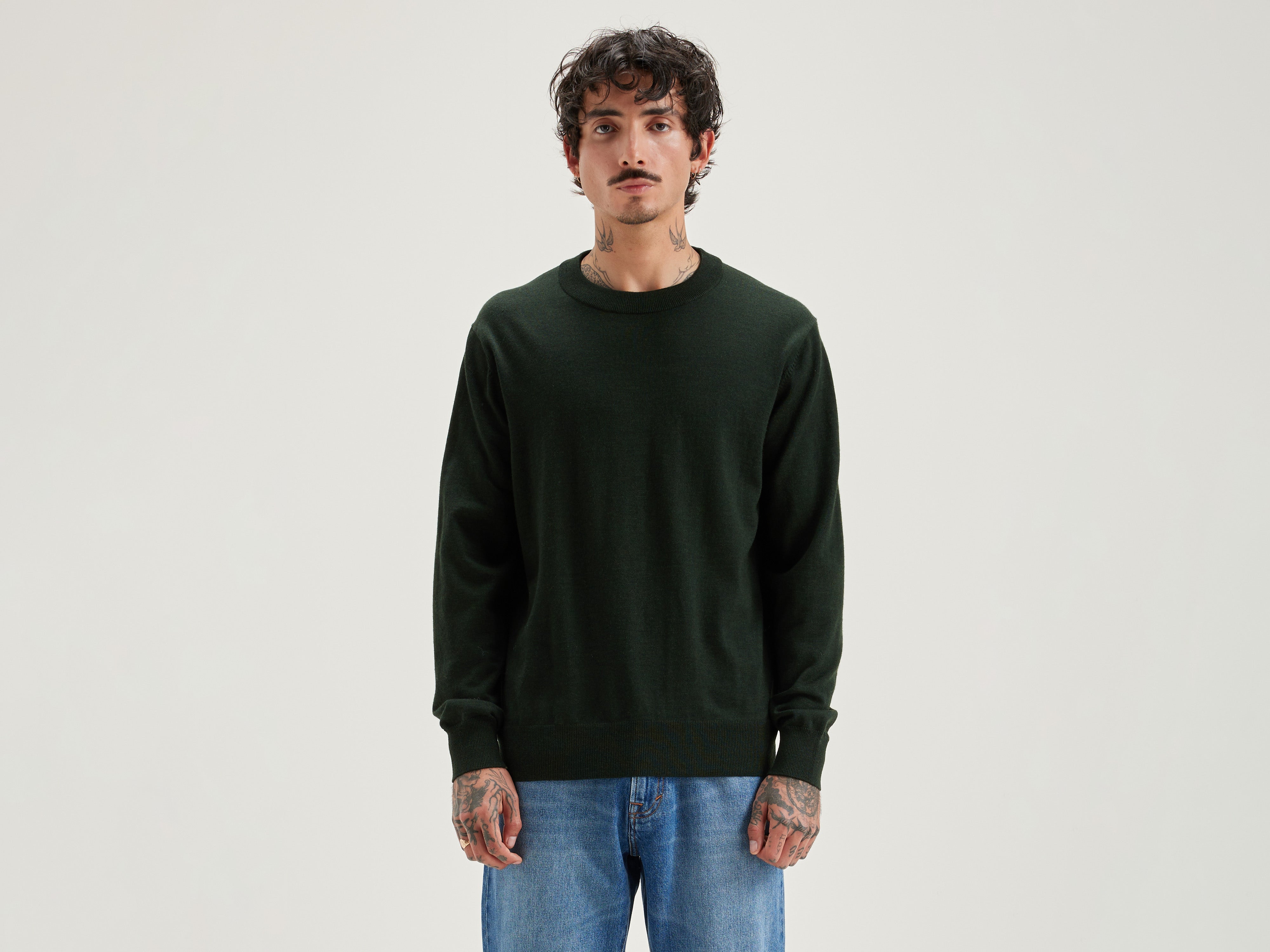 Dilliv crew-neck sweater (242 / M / FOREST)