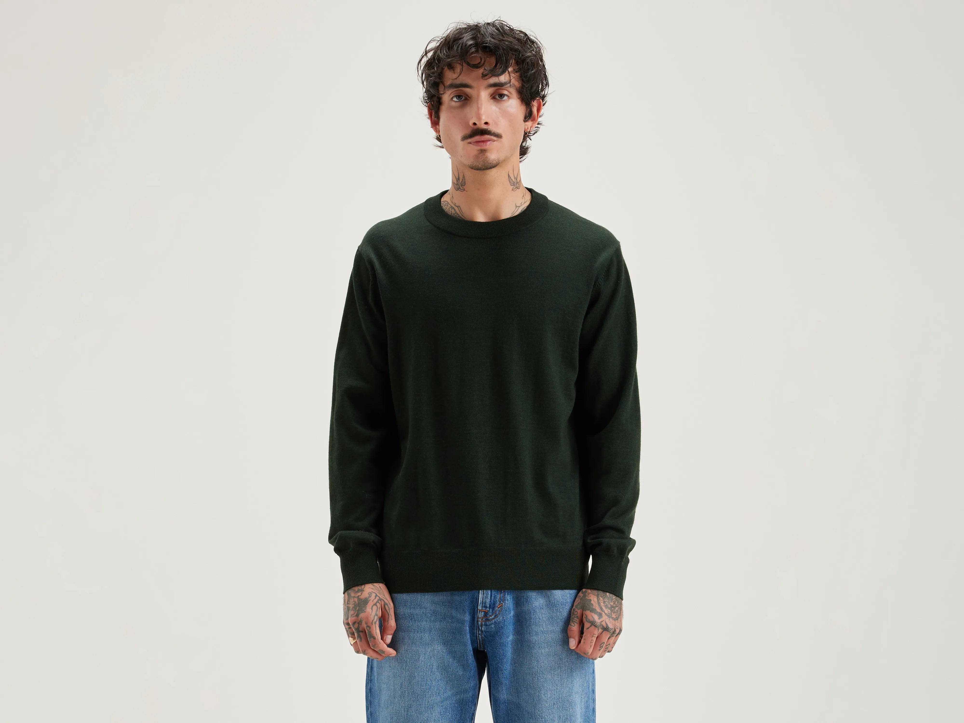 Dilliv crew-neck sweater (242 / M / FOREST)