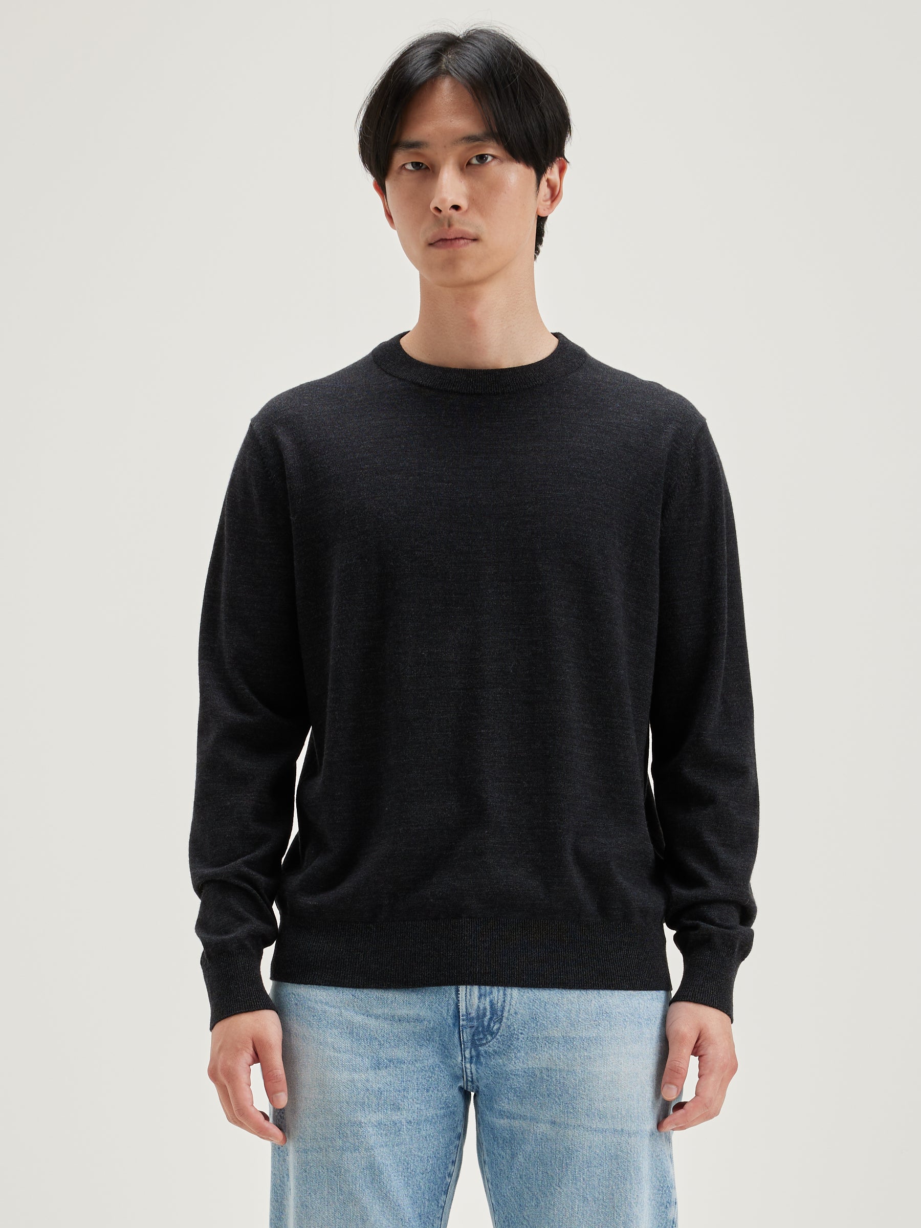 Pull Col Rond Dilliv - Off black Pour Homme | Bellerose