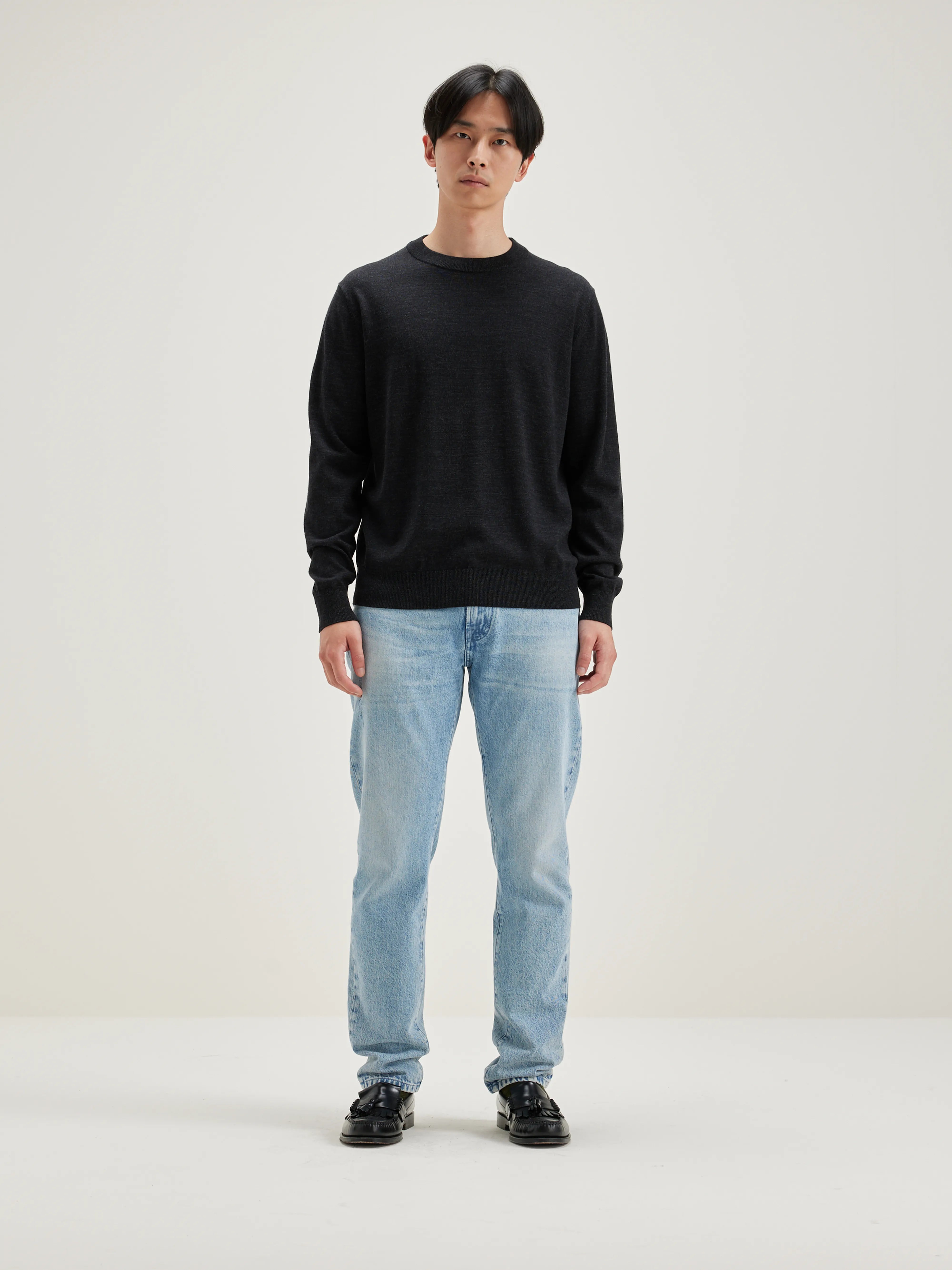 Dilliv Ronde Hals Trui - Off black Voor Heren | Bellerose