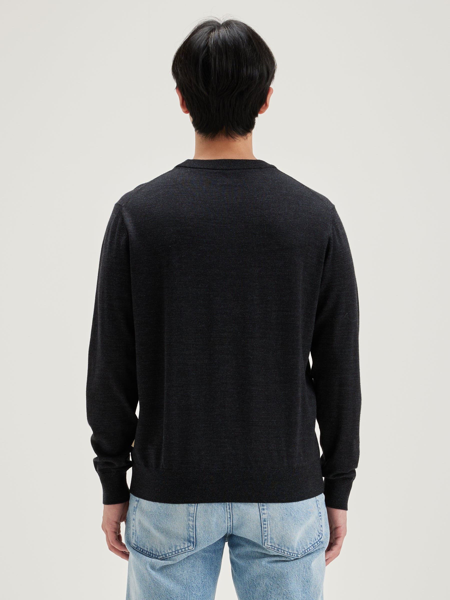 Dilliv Crew-neck Sweater - Off black For Men | Bellerose