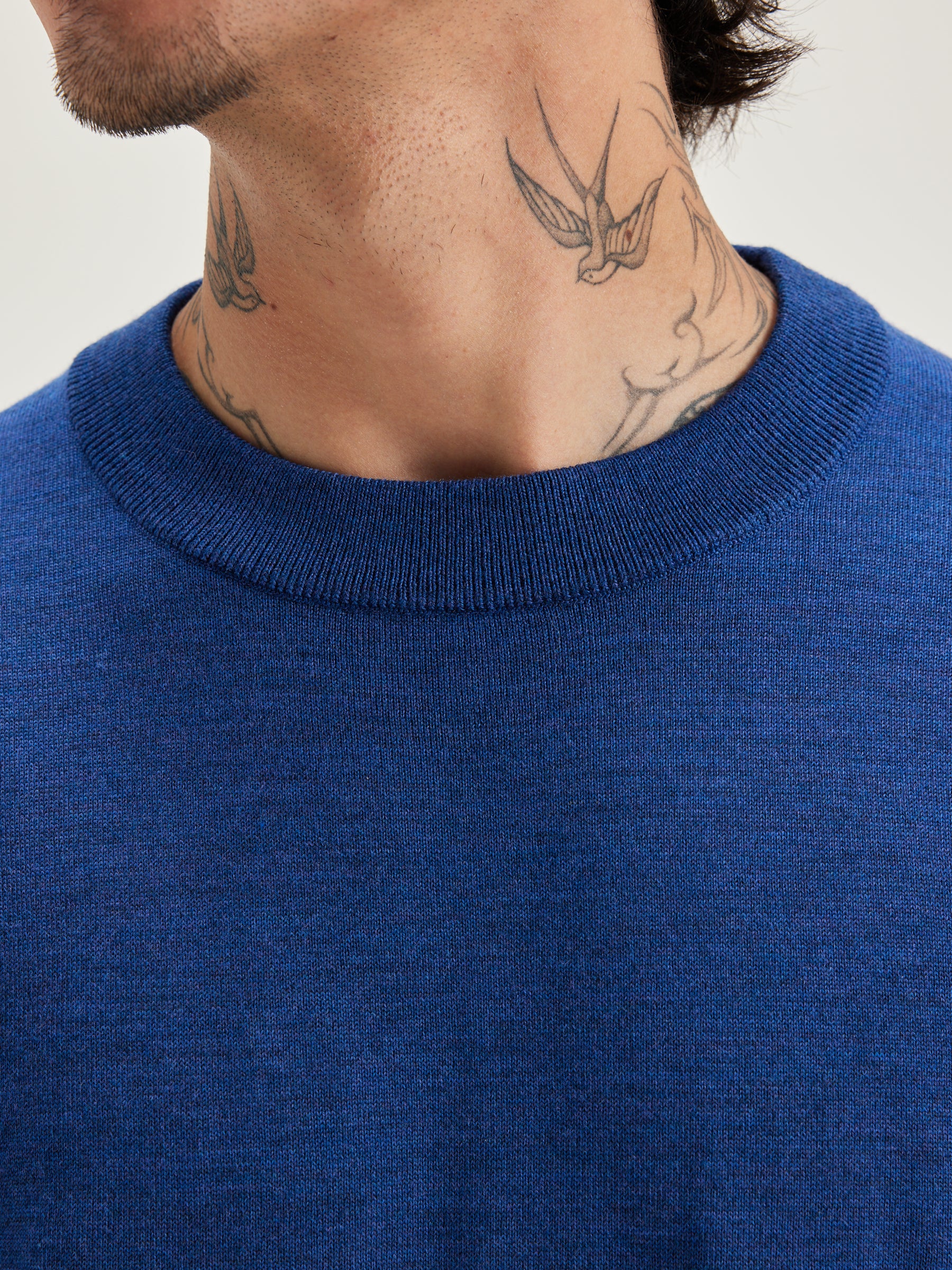 Dilliv Crew-neck Sweater - Blue mix For Men | Bellerose